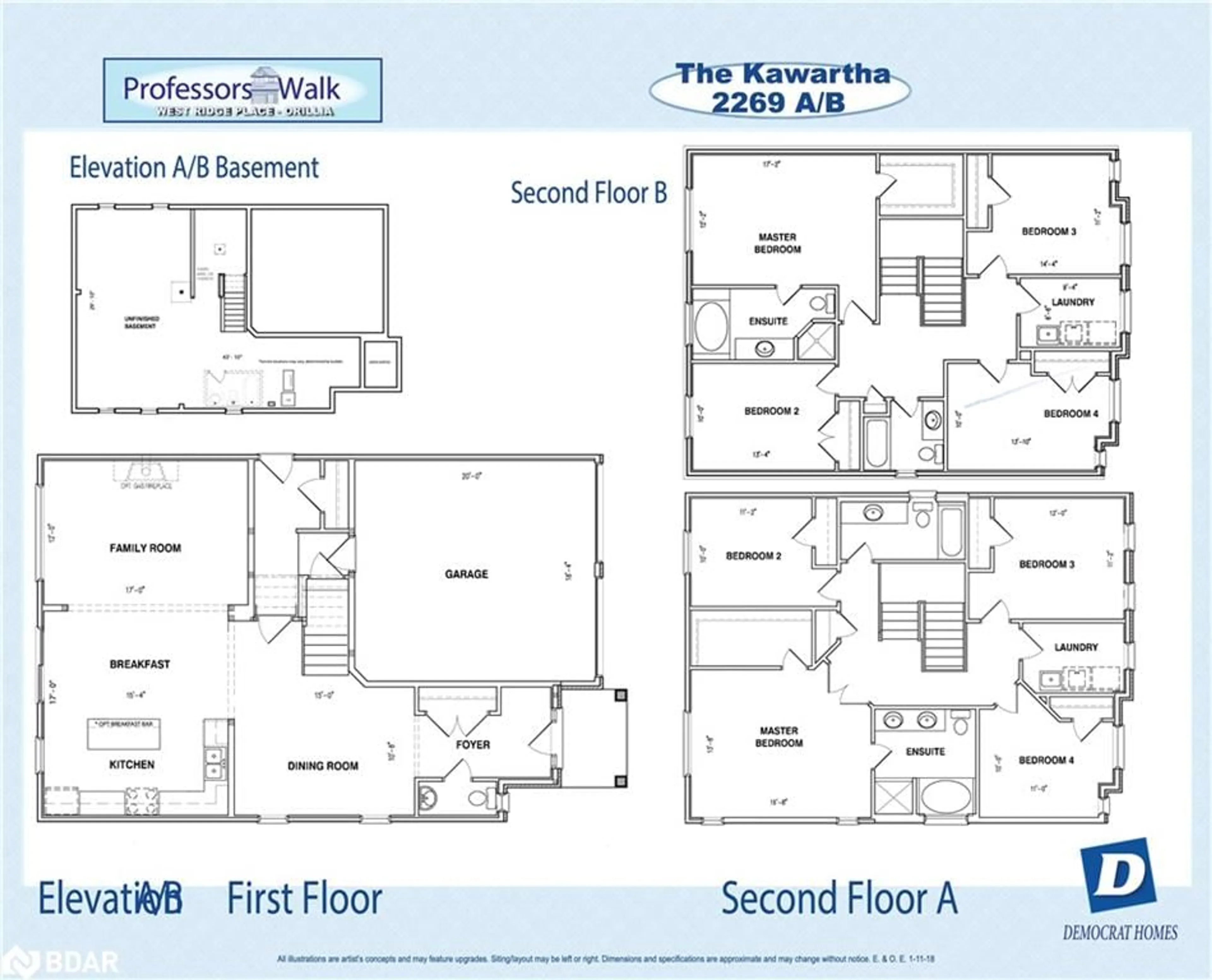 Floor plan for 33 Atlantis Drive, Orillia Ontario L3V 8L4