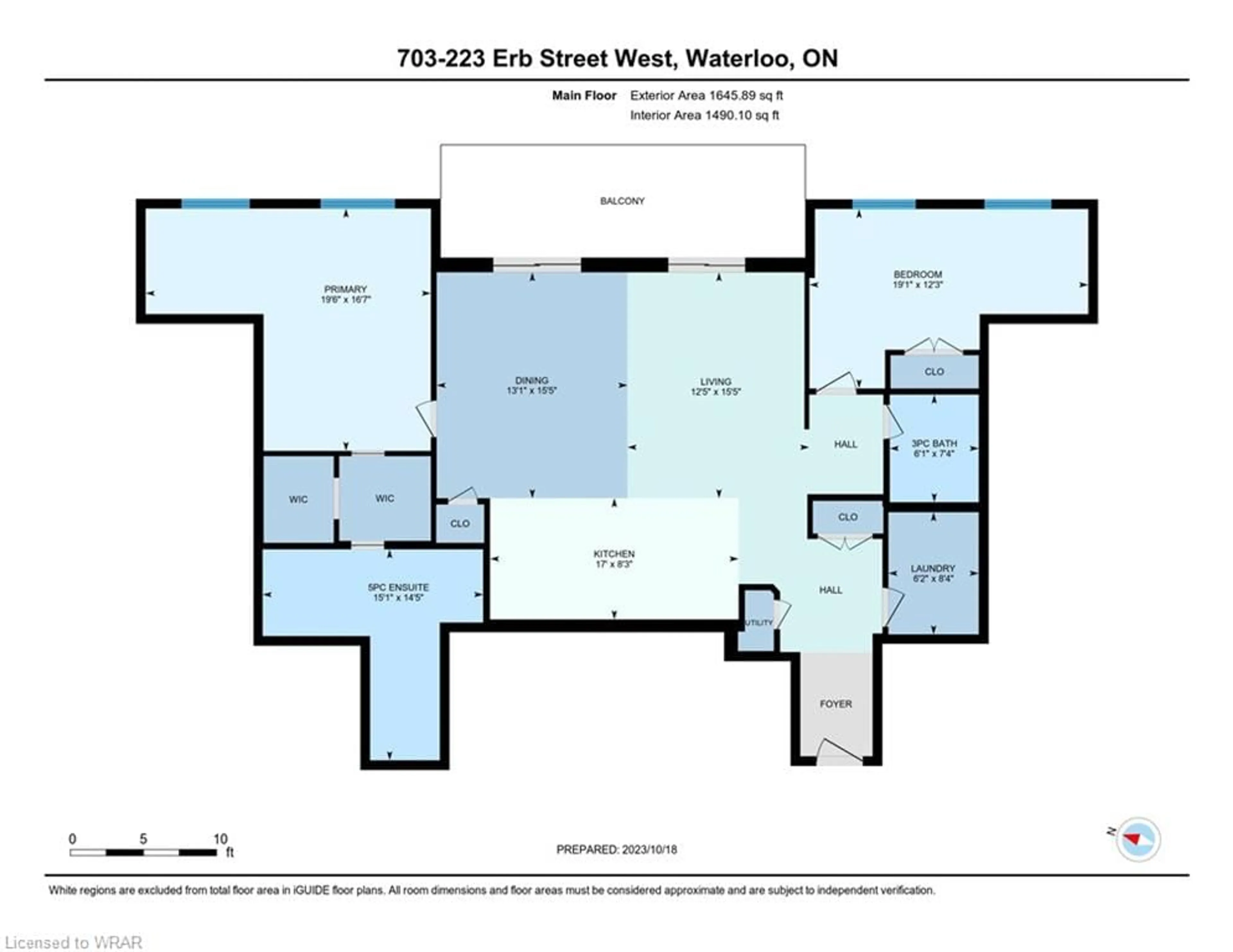 Floor plan for 223 Erb St #703, Waterloo Ontario N2L 0B3