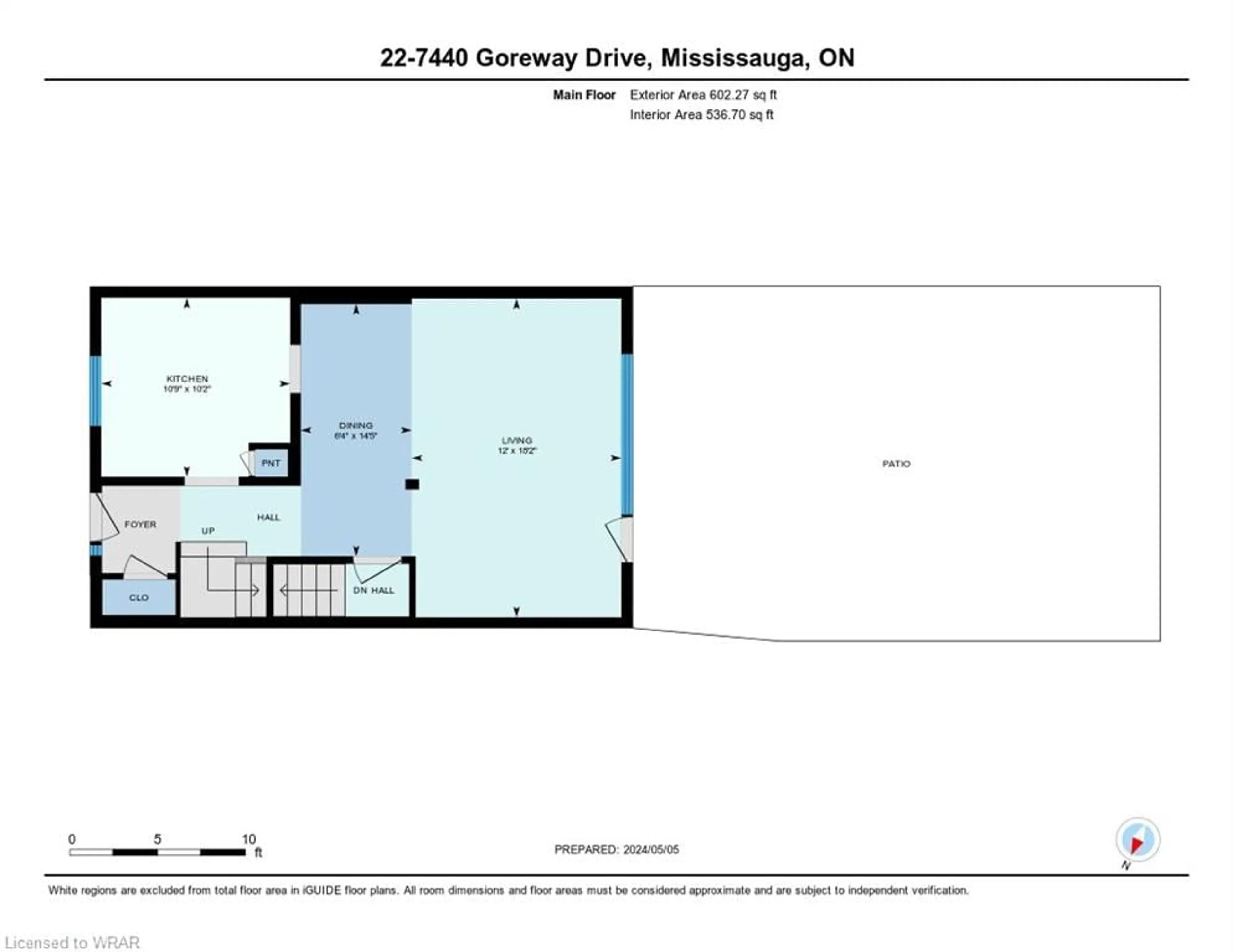 Floor plan for 7440 Goreway Dr #22, Malton Ontario L4T 2V2