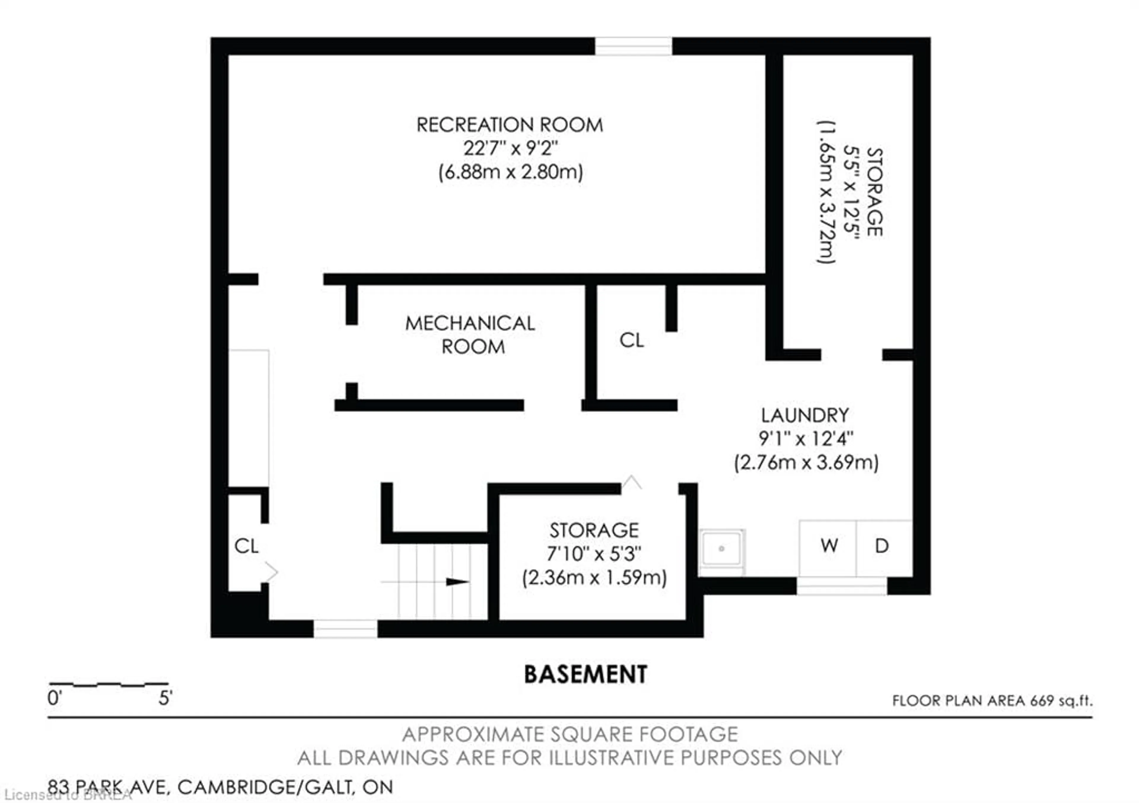 Floor plan for 83 Park Ave, Cambridge Ontario N1S 2S4