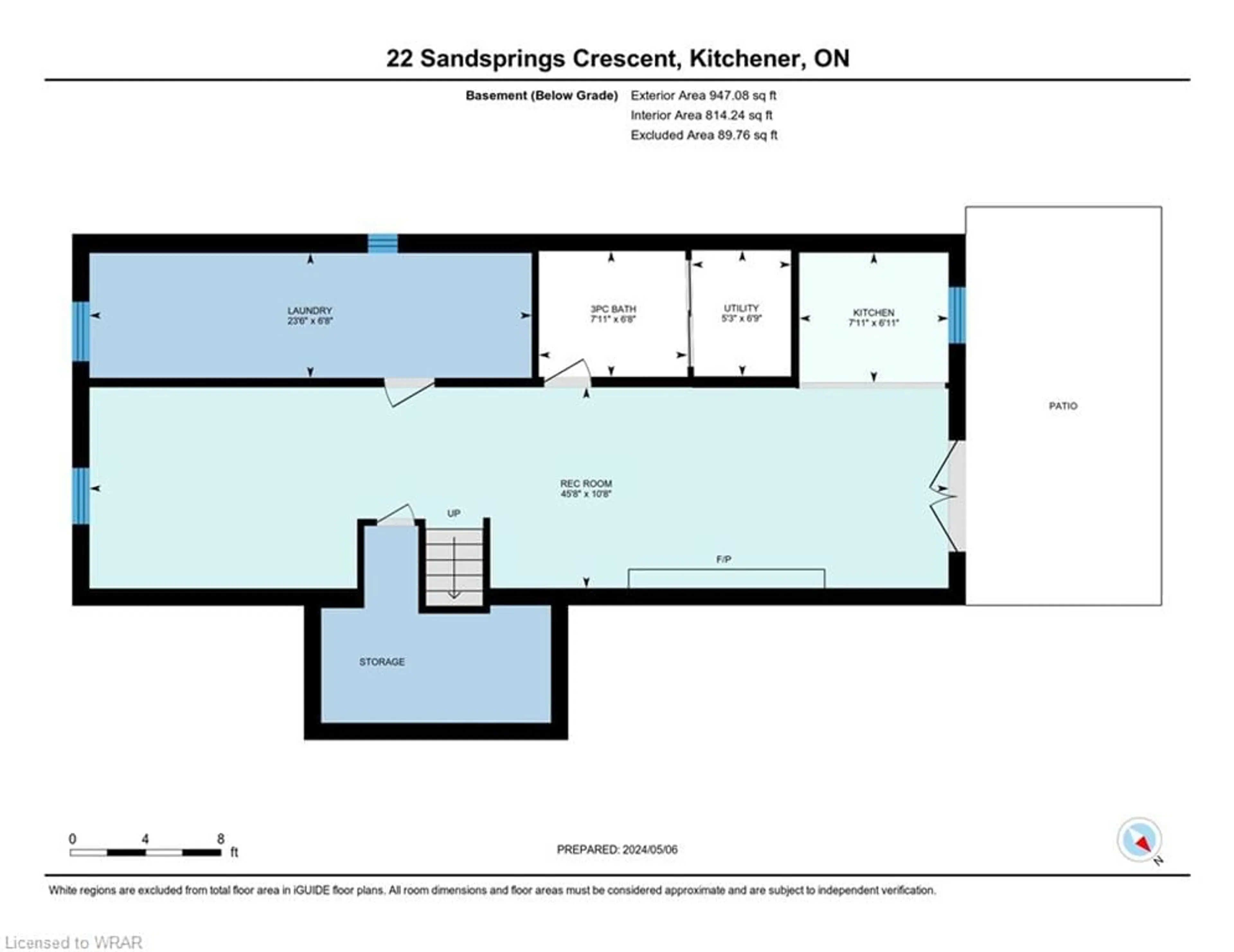 Floor plan for 22 Sandsprings Cres, Kitchener Ontario N2E 2C7