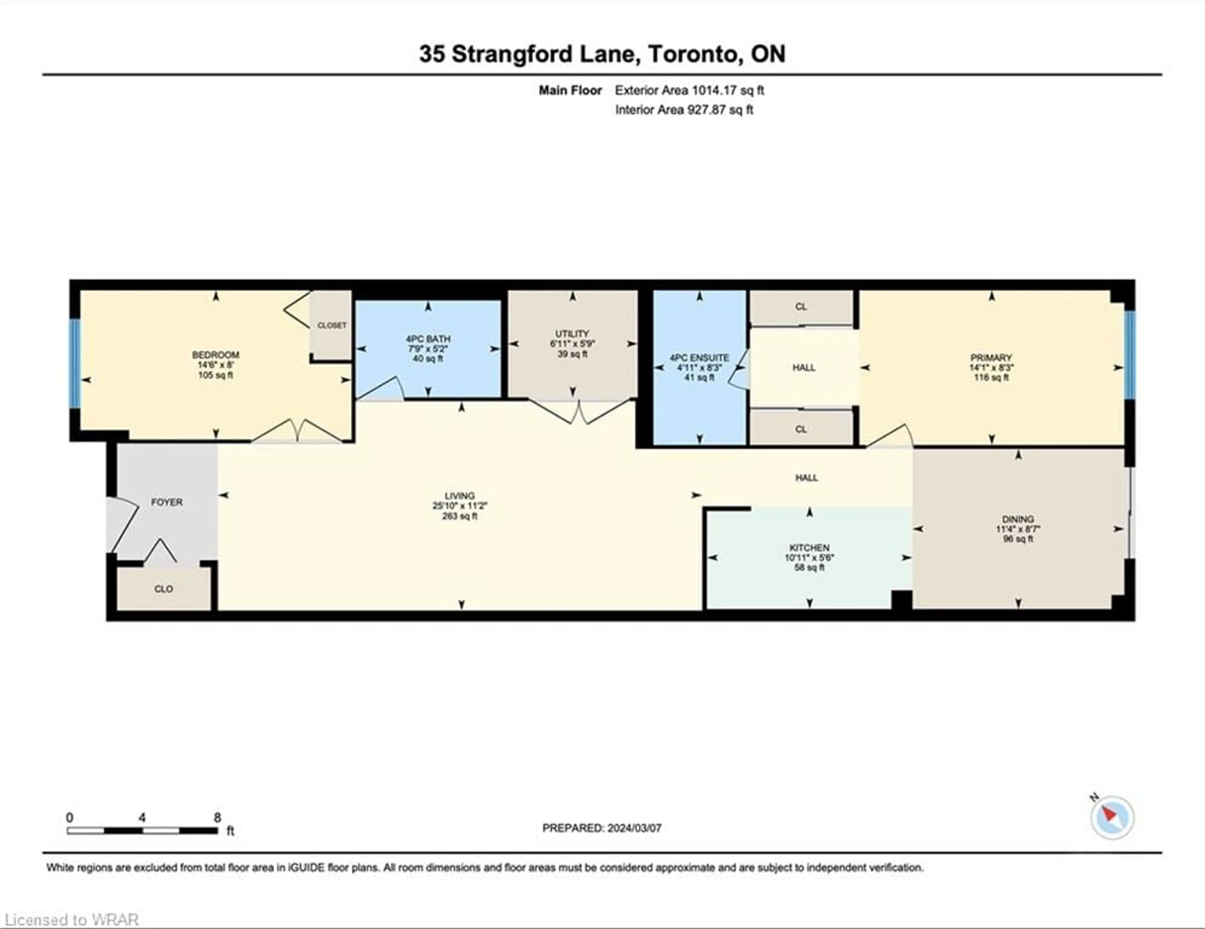 Floor plan for 35 Strangford Lane #105, Toronto Ontario M1L 0E5
