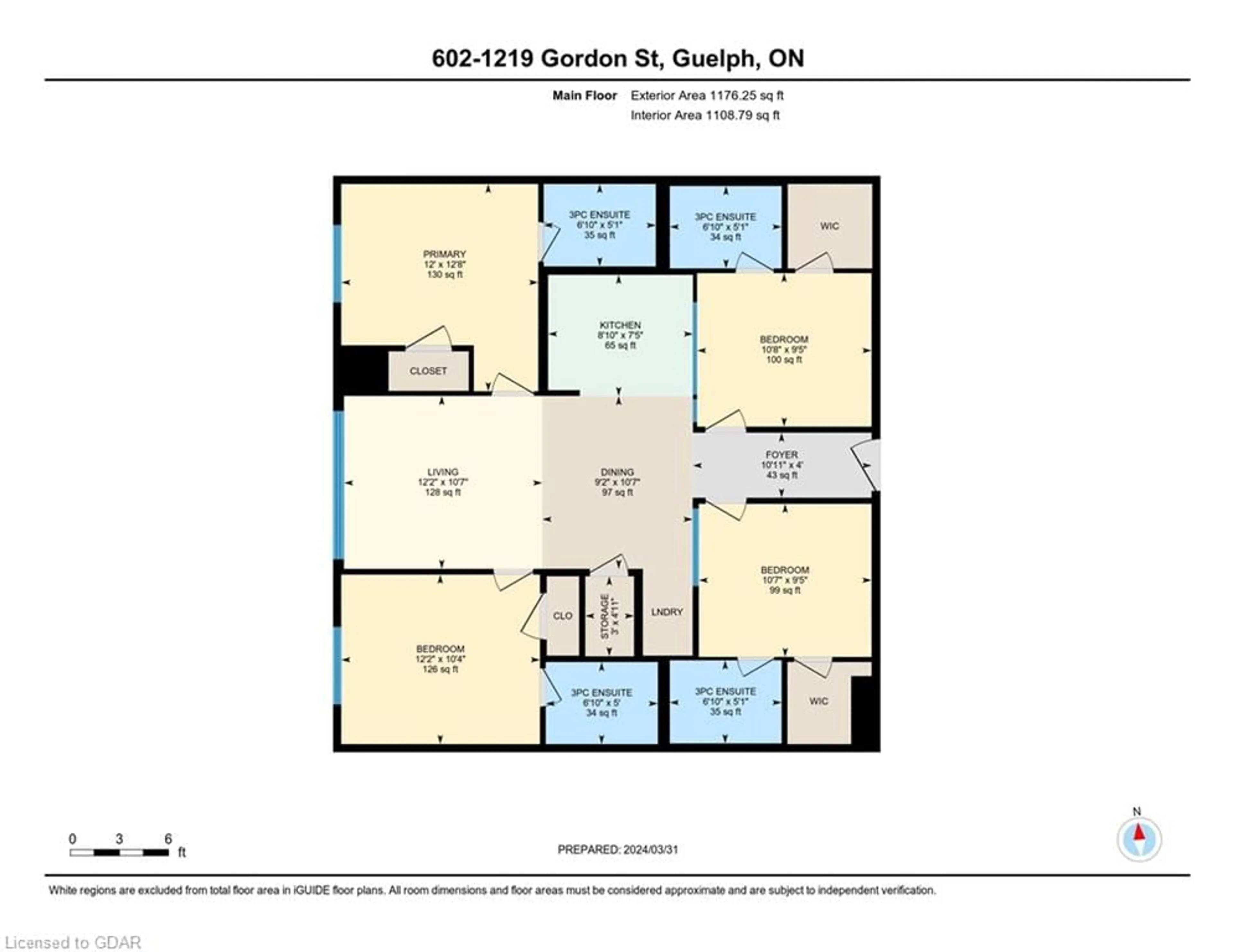 Floor plan for 1219 Gordon St #602, Guelph Ontario N1L 1H2