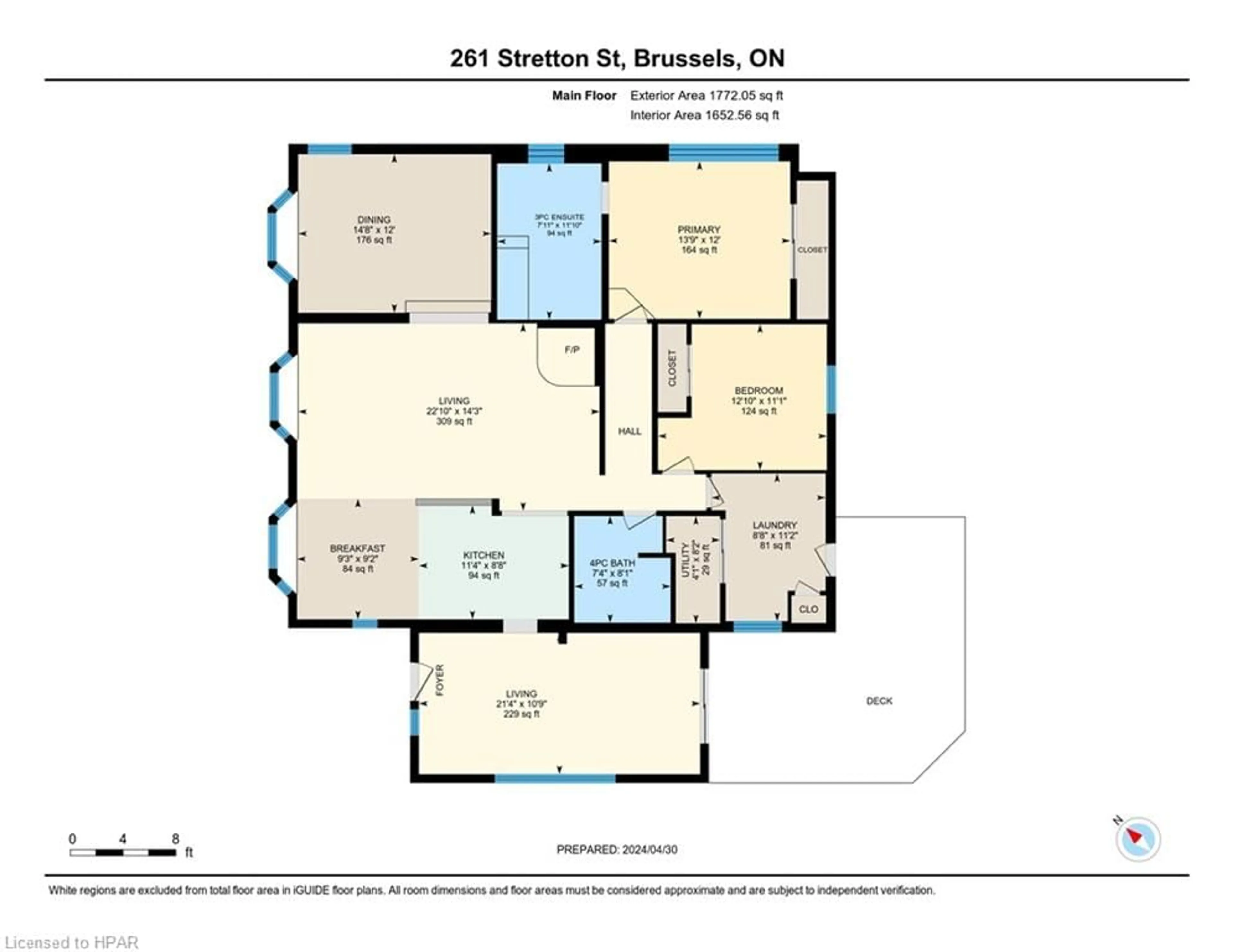 Floor plan for 261 Stretton St, Brussels Ontario N0G 1H0