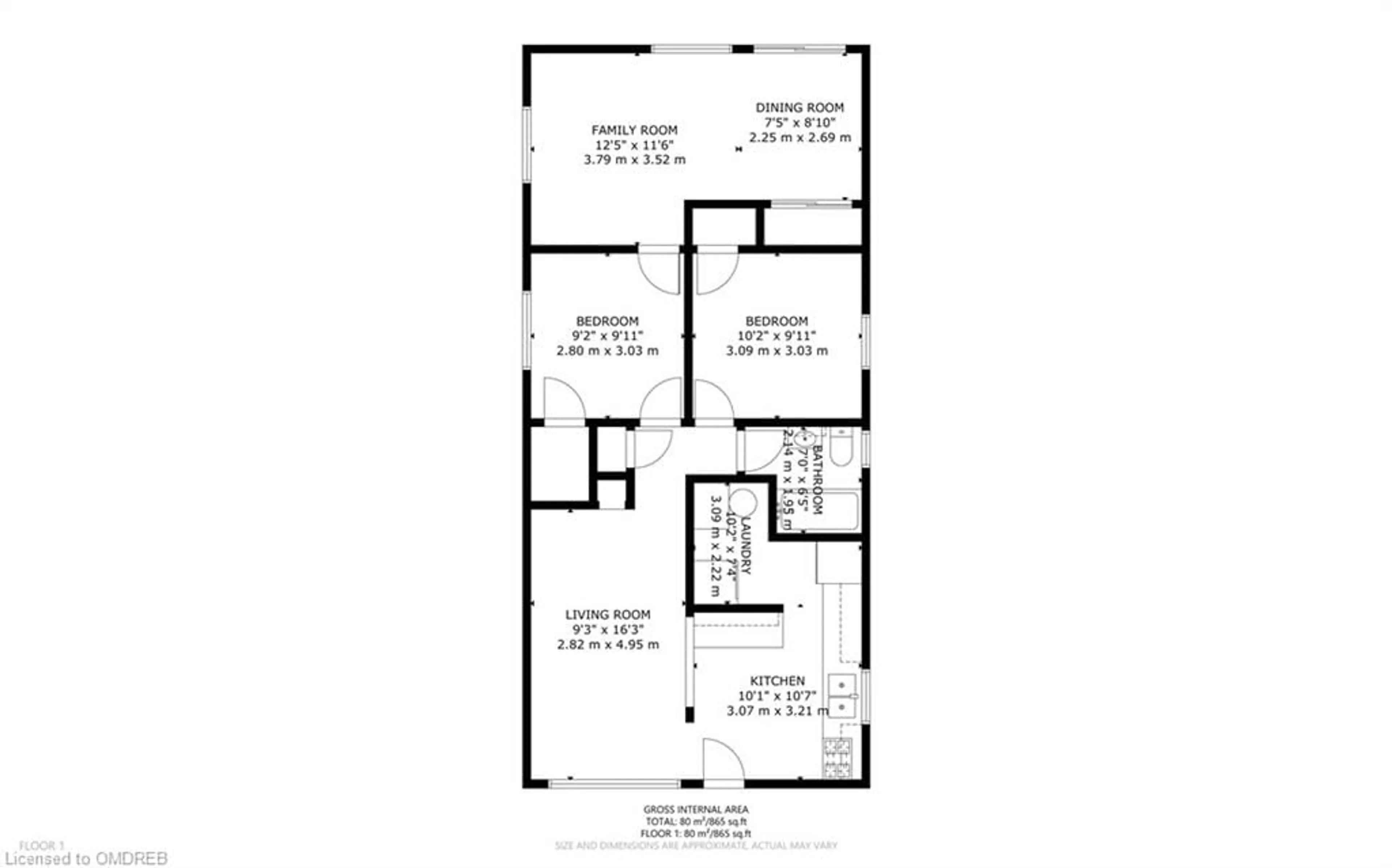 Floor plan for 1089 Meredith Ave, Mississauga Ontario L5E 2C8