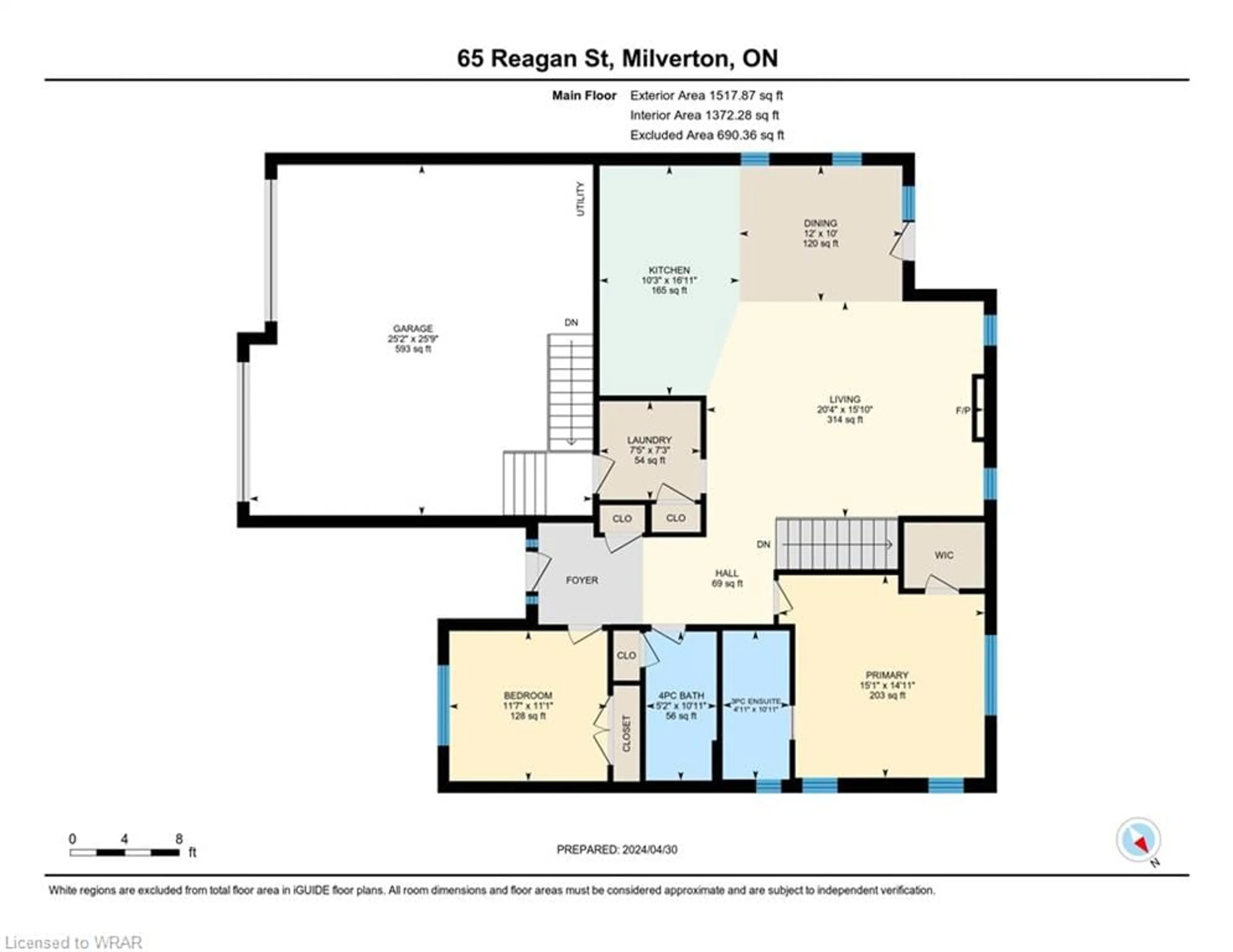 Floor plan for 65 Reagan St, Milverton Ontario N0K 1M0