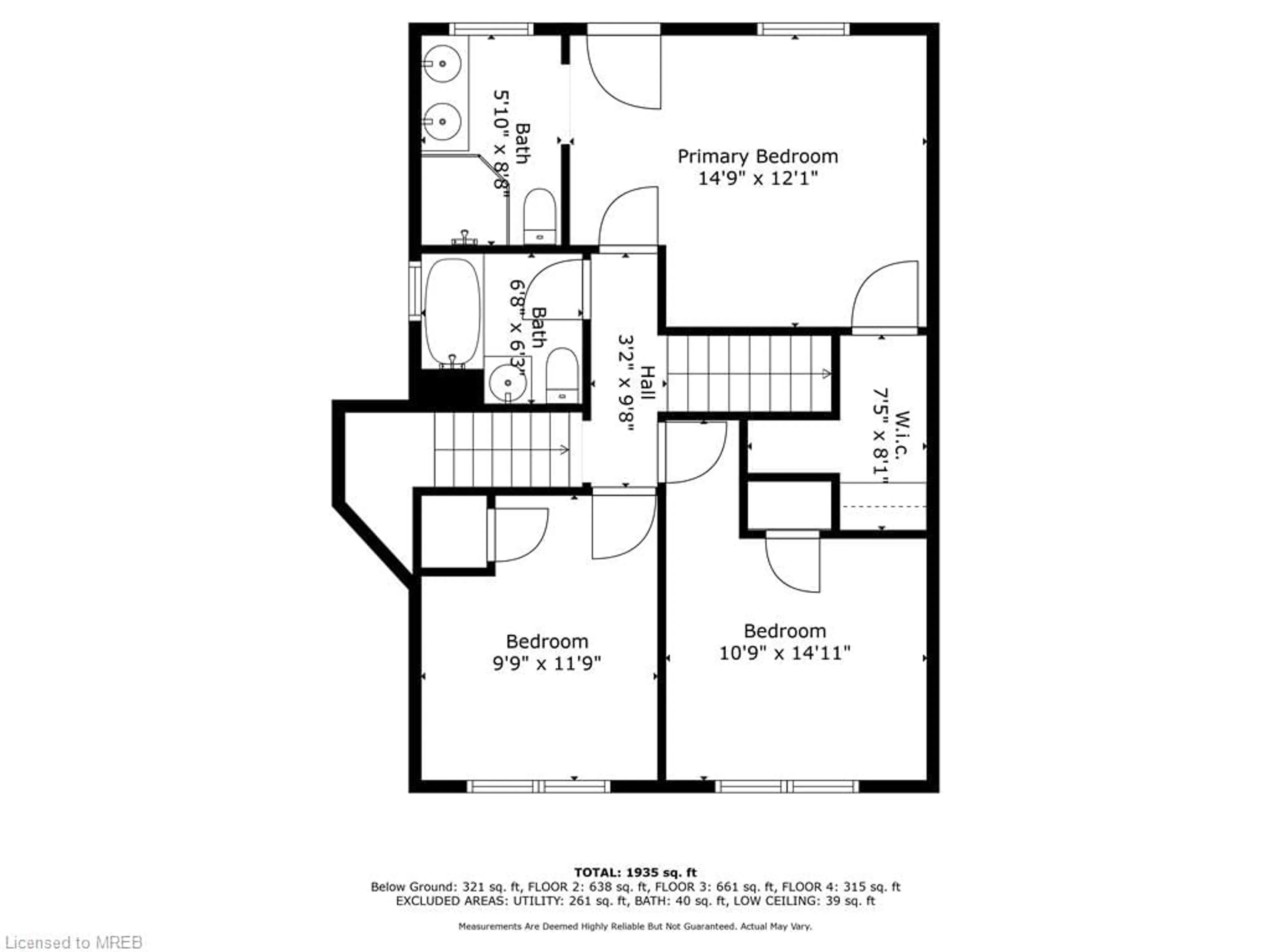 Floor plan for 80 Spadina Ave, Hamilton Ontario L8M 2X3