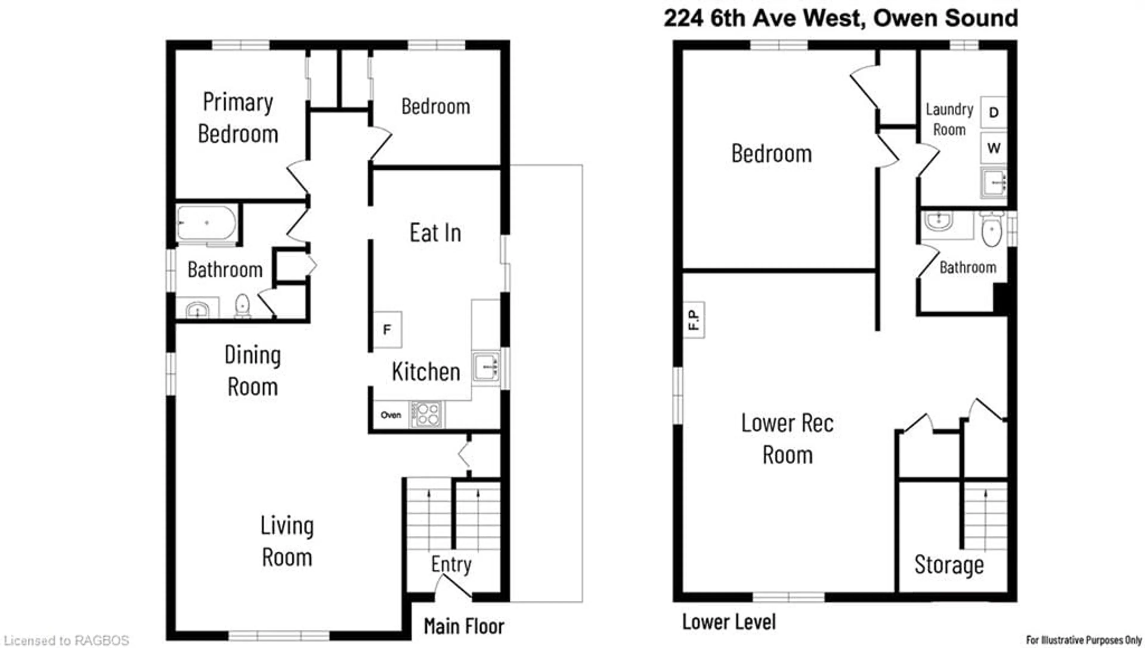 Floor plan for 224 6th Ave, Owen Sound Ontario N4K 6H5