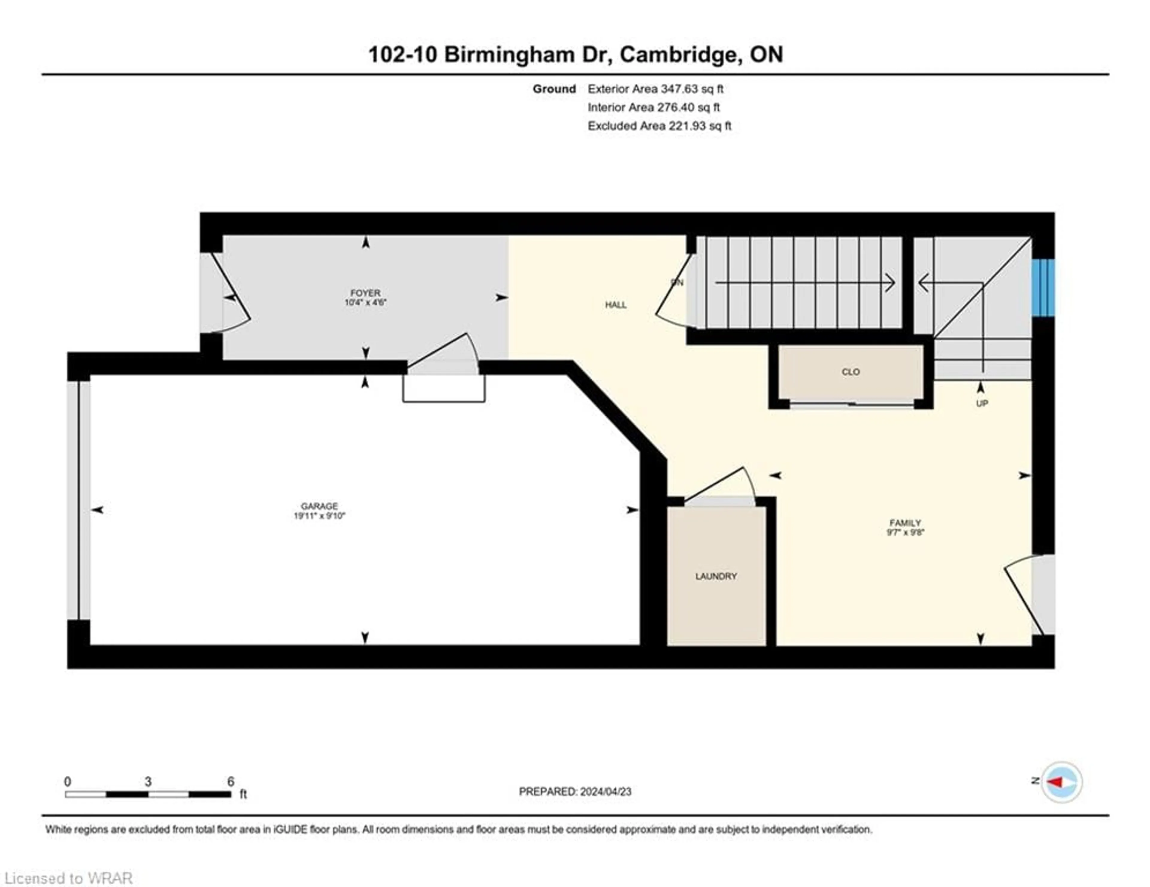 Floor plan for 10 Birmingham Dr #102, Cambridge Ontario N1R 0C6