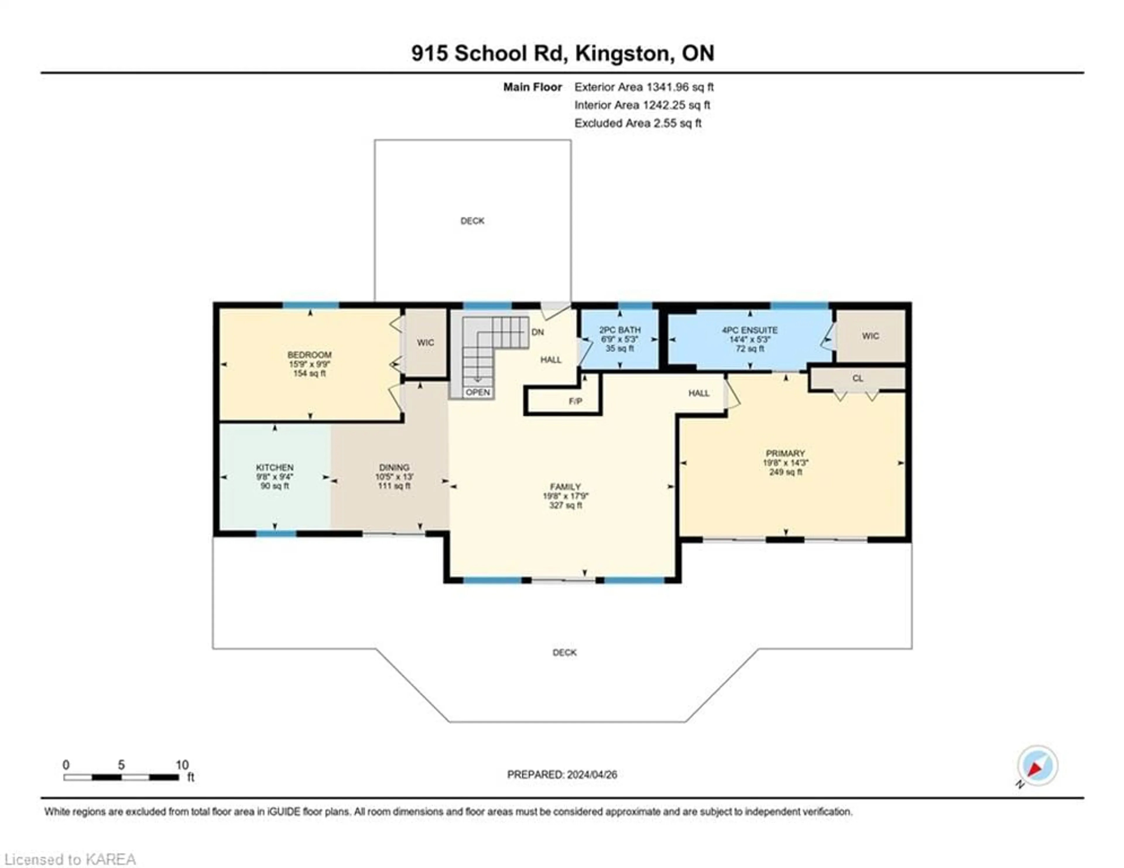 Floor plan for 915 School Rd, Kingston Ontario K7L 4V1