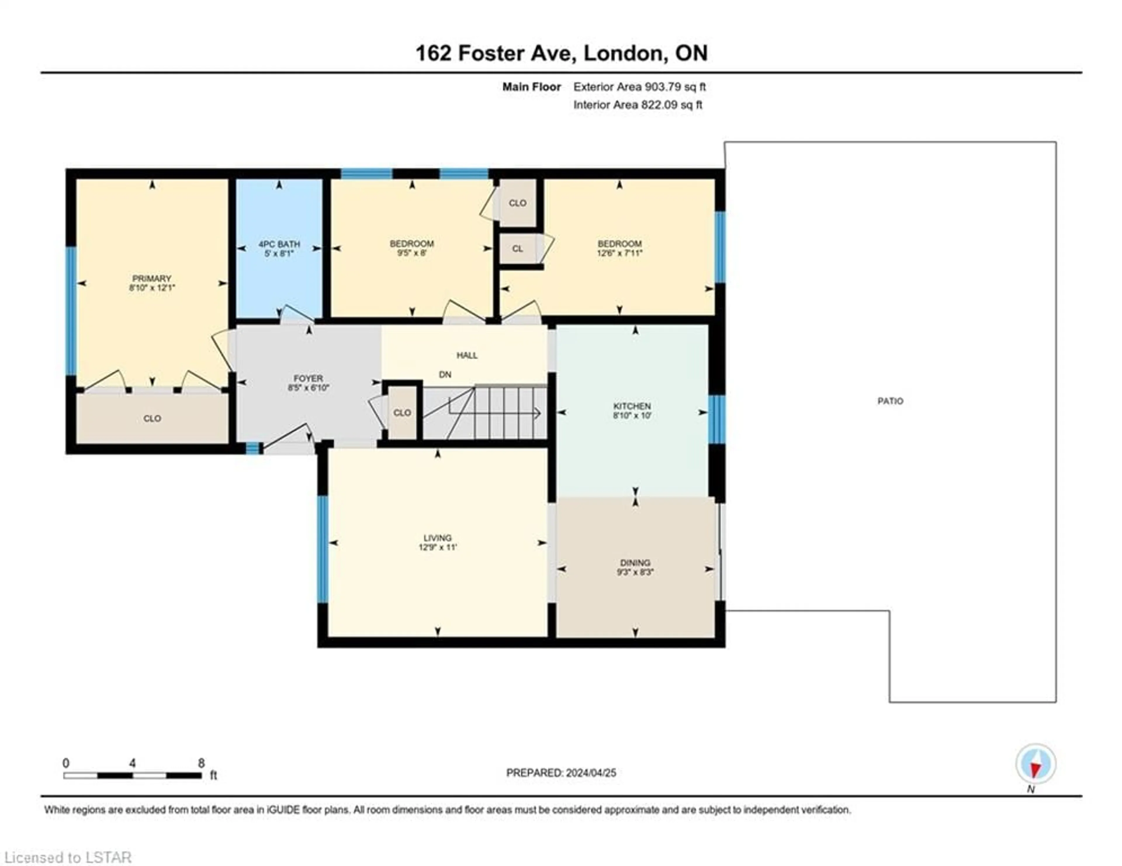 Floor plan for 162 Foster Ave, London Ontario N6H 2L1