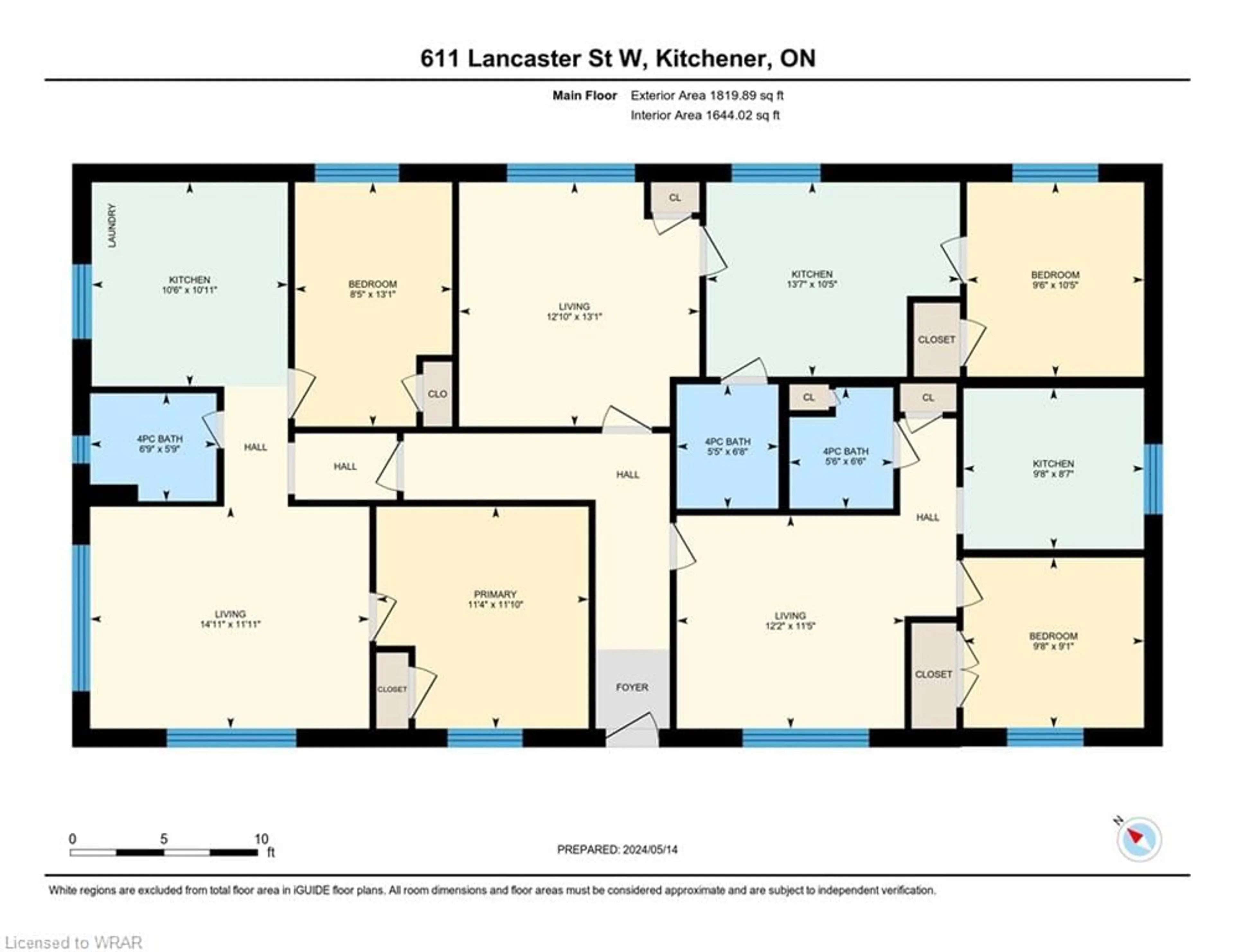 Floor plan for 611 Lancaster St, Kitchener Ontario N2K 1M5