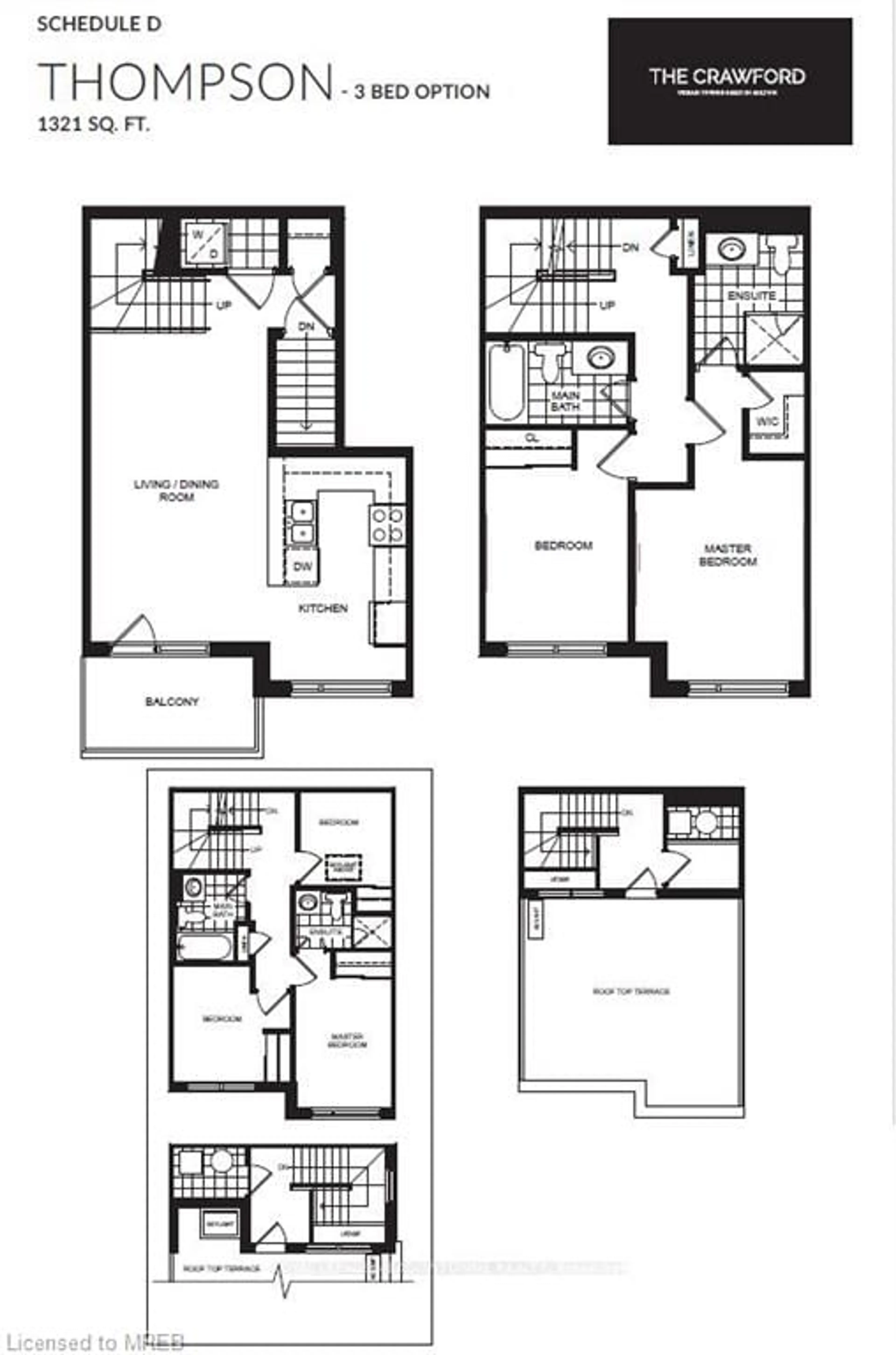Floor plan for 8175 Britannia Rd #1308, Milton Ontario L9T 7E7