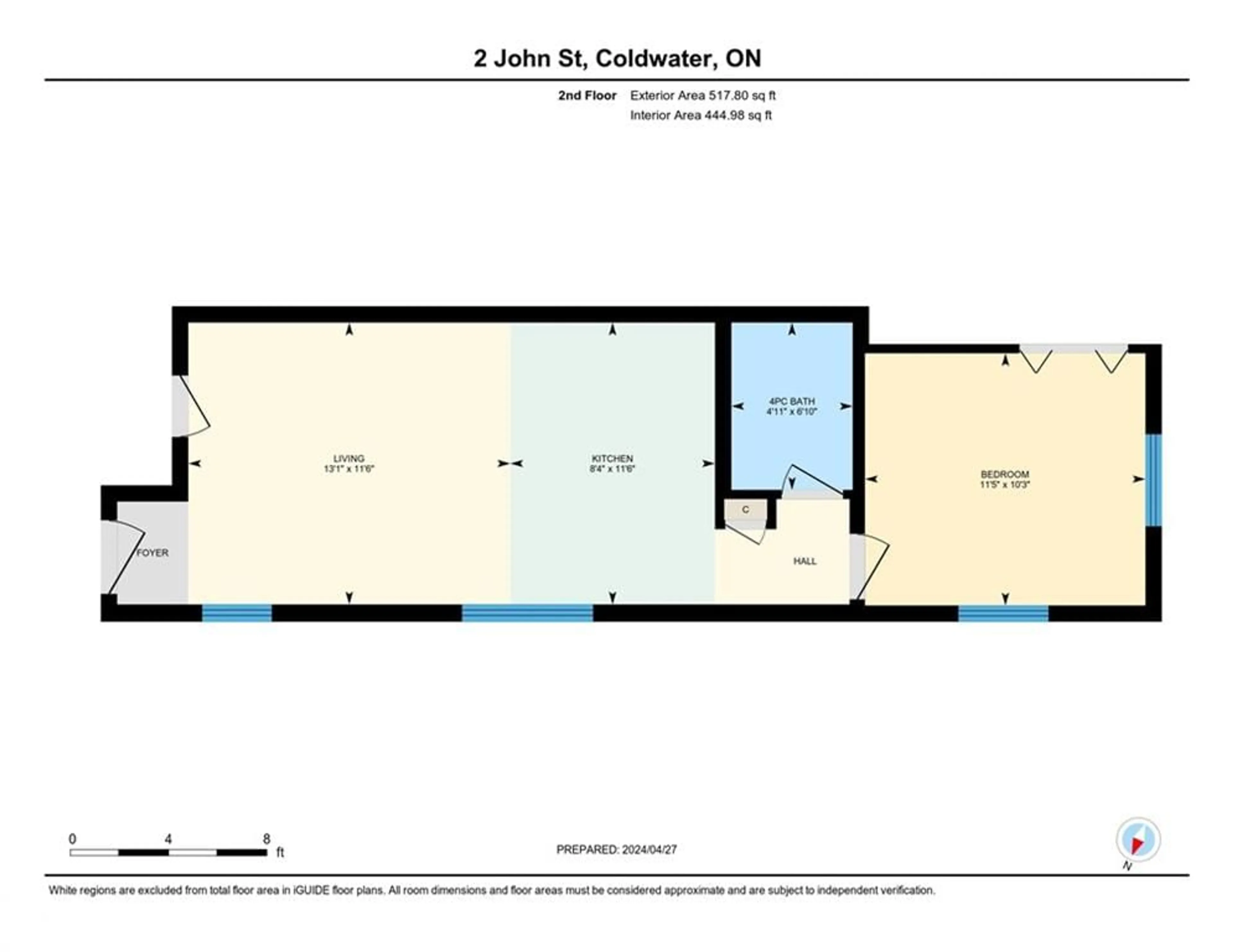 Floor plan for 2 John St, Coldwater Ontario L0K 1E0