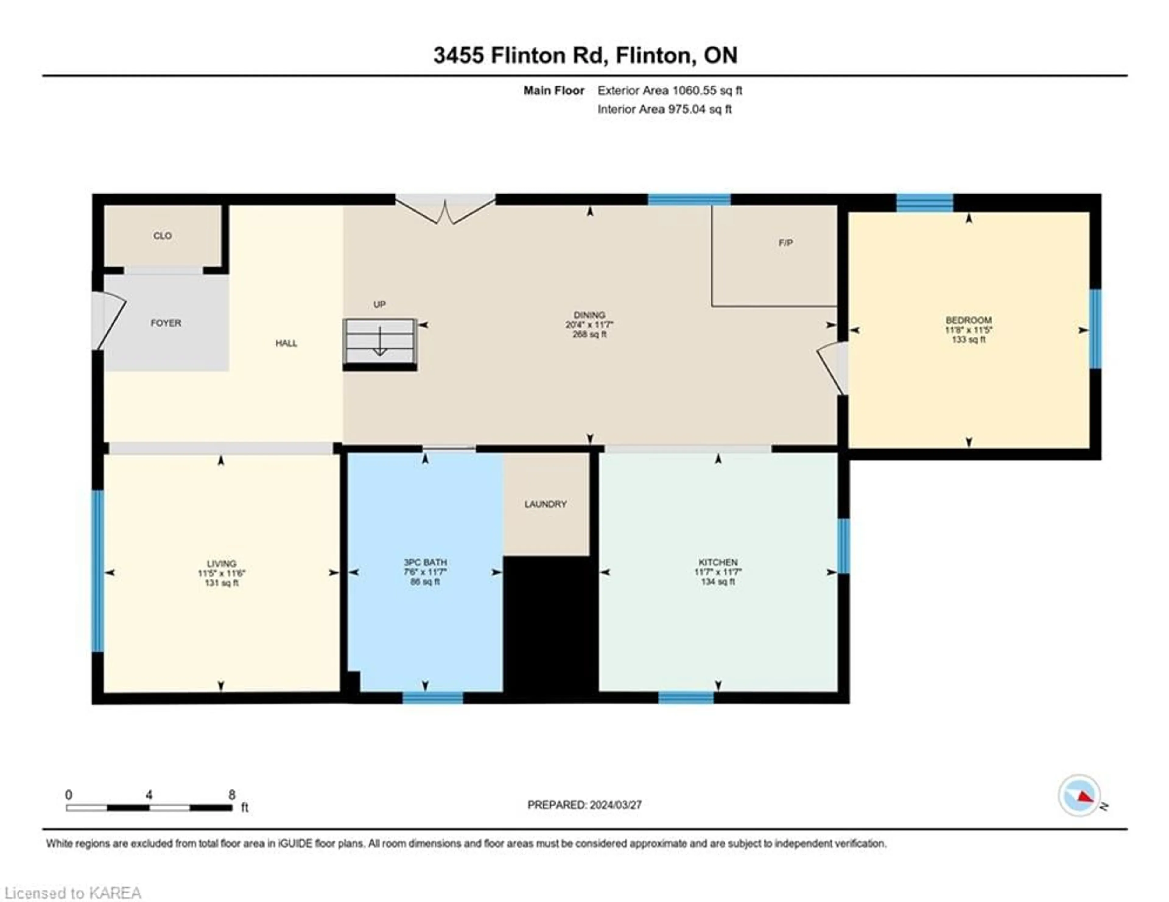 Floor plan for 3455 Flinton Rd, Flinton Ontario K0H 1P0