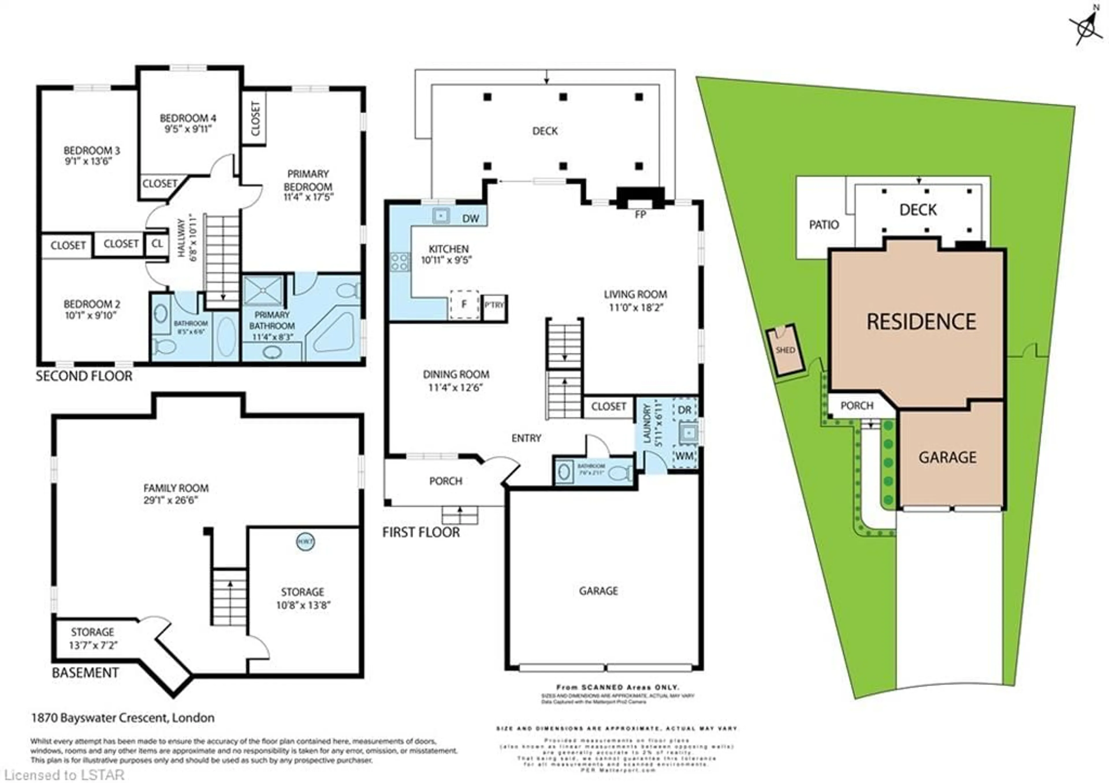 Floor plan for 1870 Bayswater Cres, London Ontario N6G 5N1