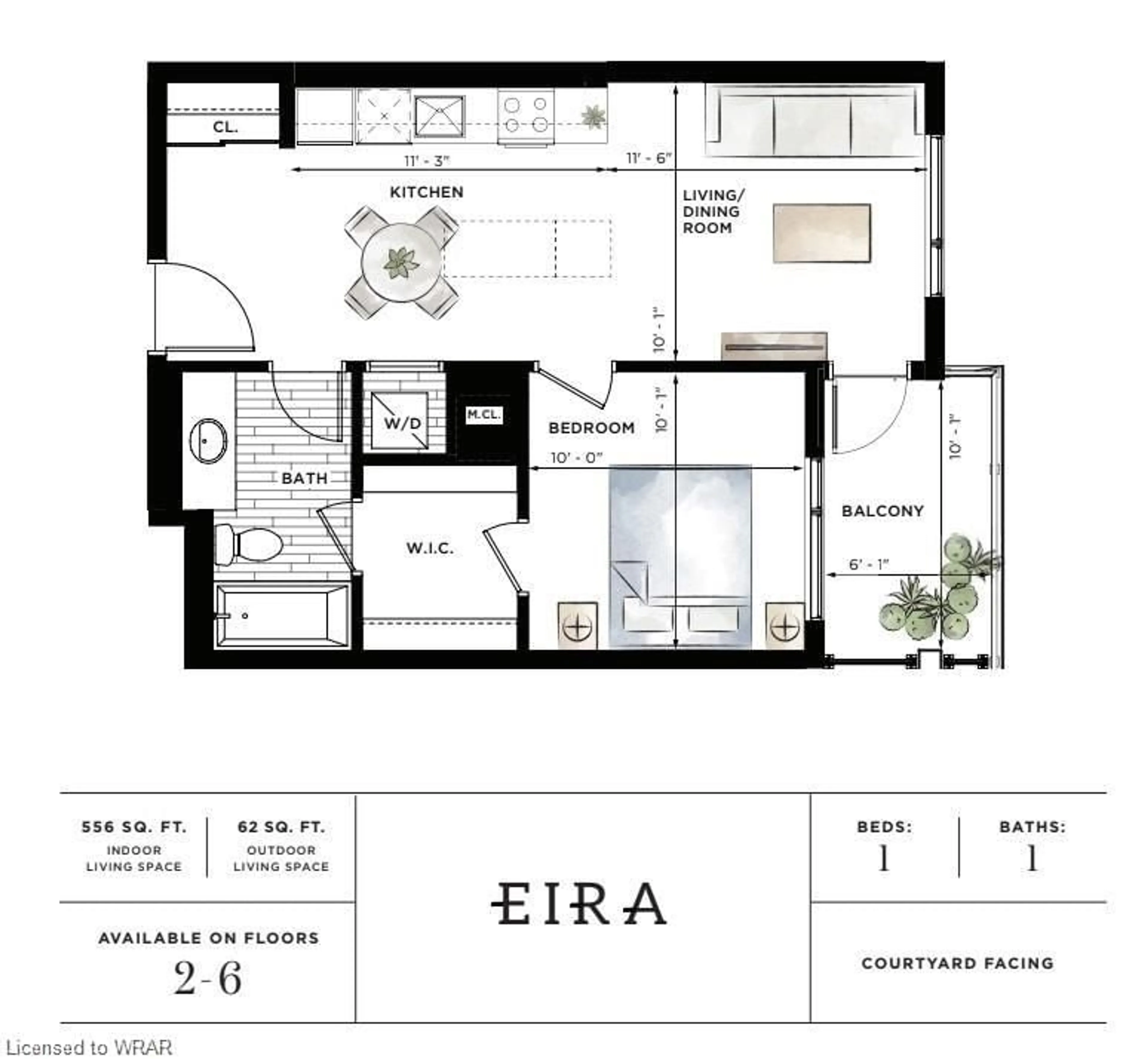 Floor plan for 243 Northfield Dr #204, Waterloo Ontario N2K 0H2