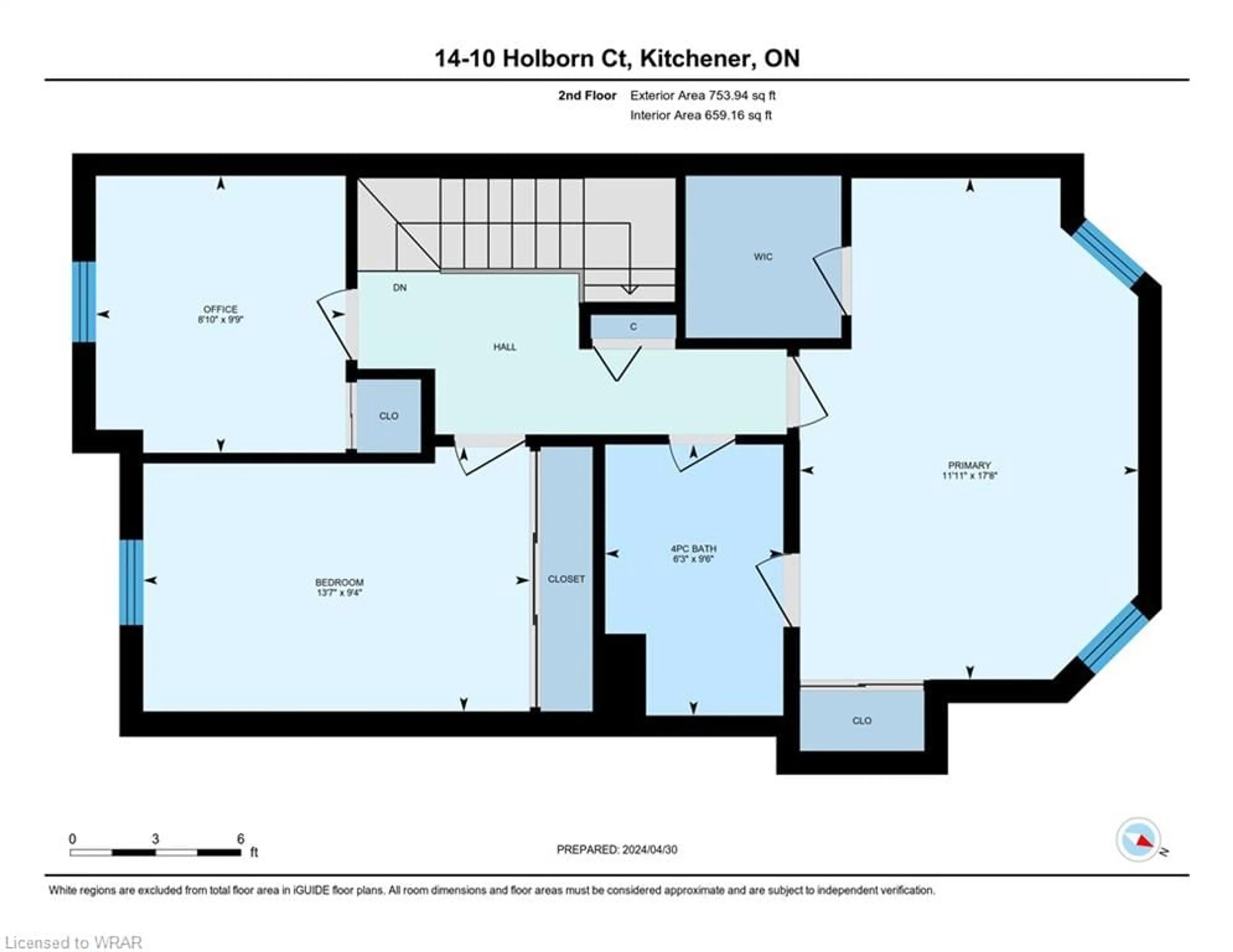 Floor plan for 10 Holborn Crt #14, Kitchener Ontario N2A 3Y9