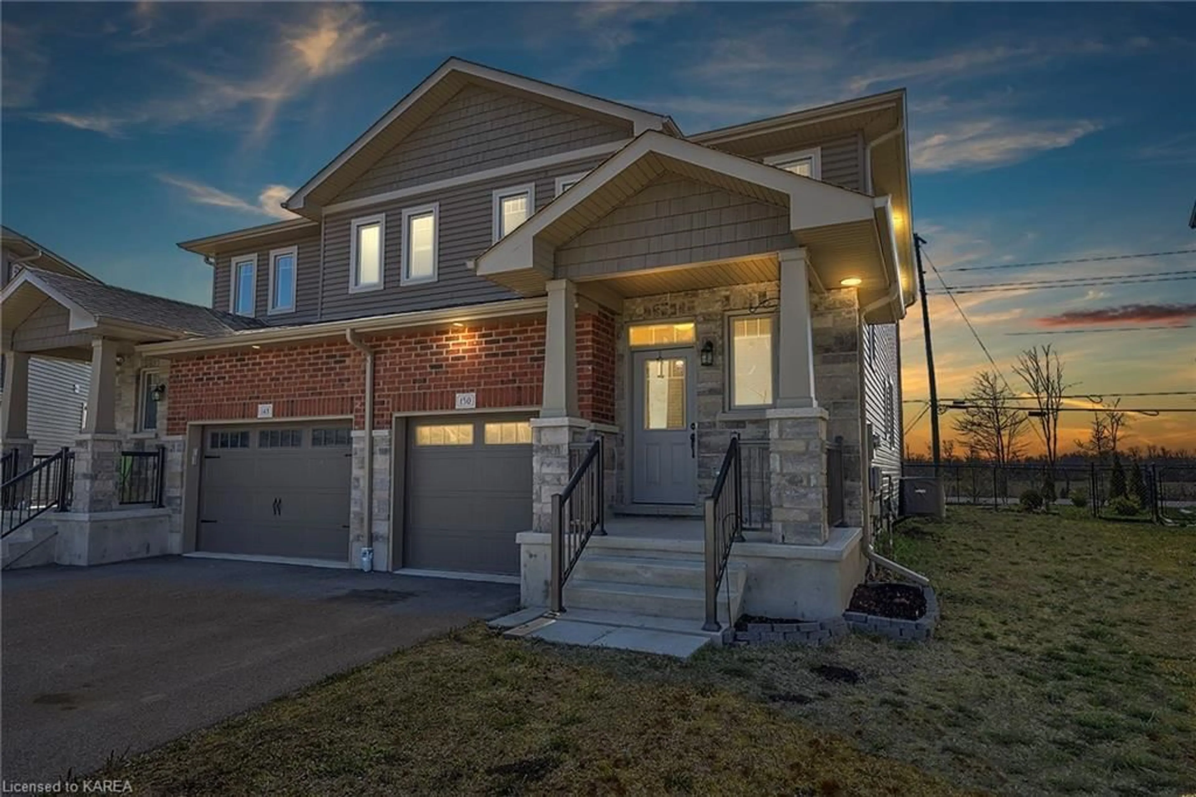Home with brick exterior material for 150 Dr Richard James Cres, Amherstview Ontario K7N 0B9