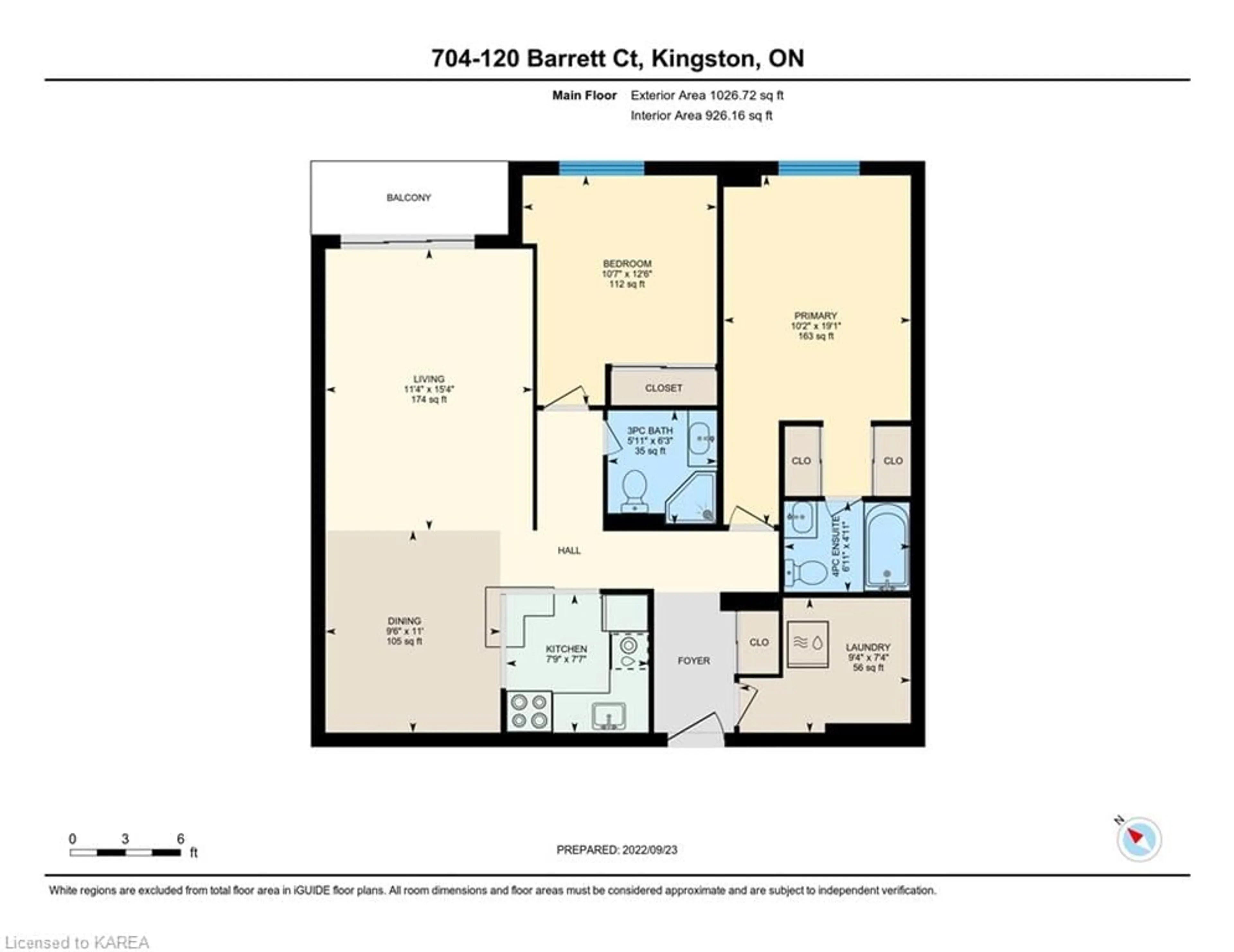 Floor plan for 120 Barrett Crt #704, Kingston Ontario K7L 5H6