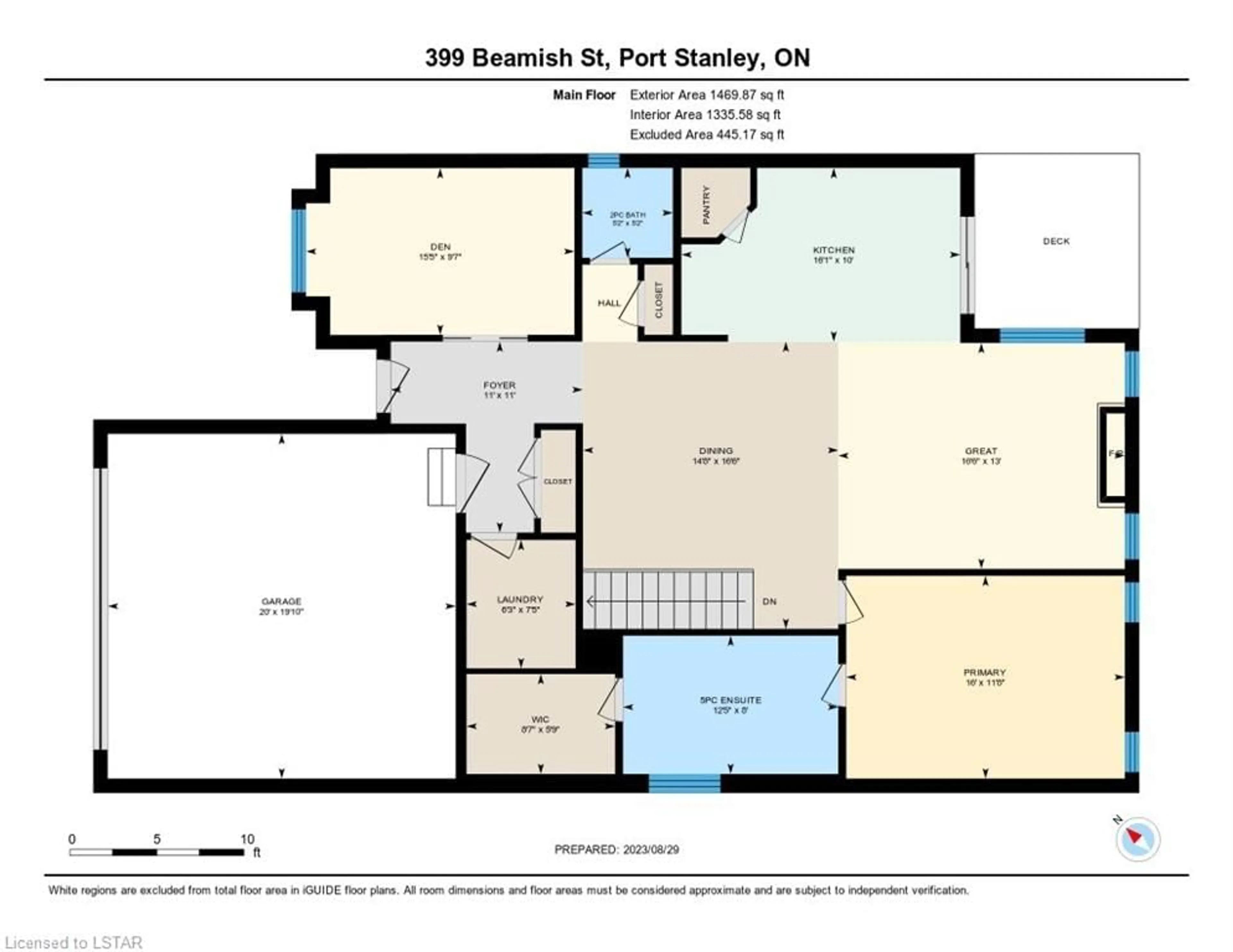 Floor plan for 399 Beamish St, Port Stanley Ontario N5L 0A7