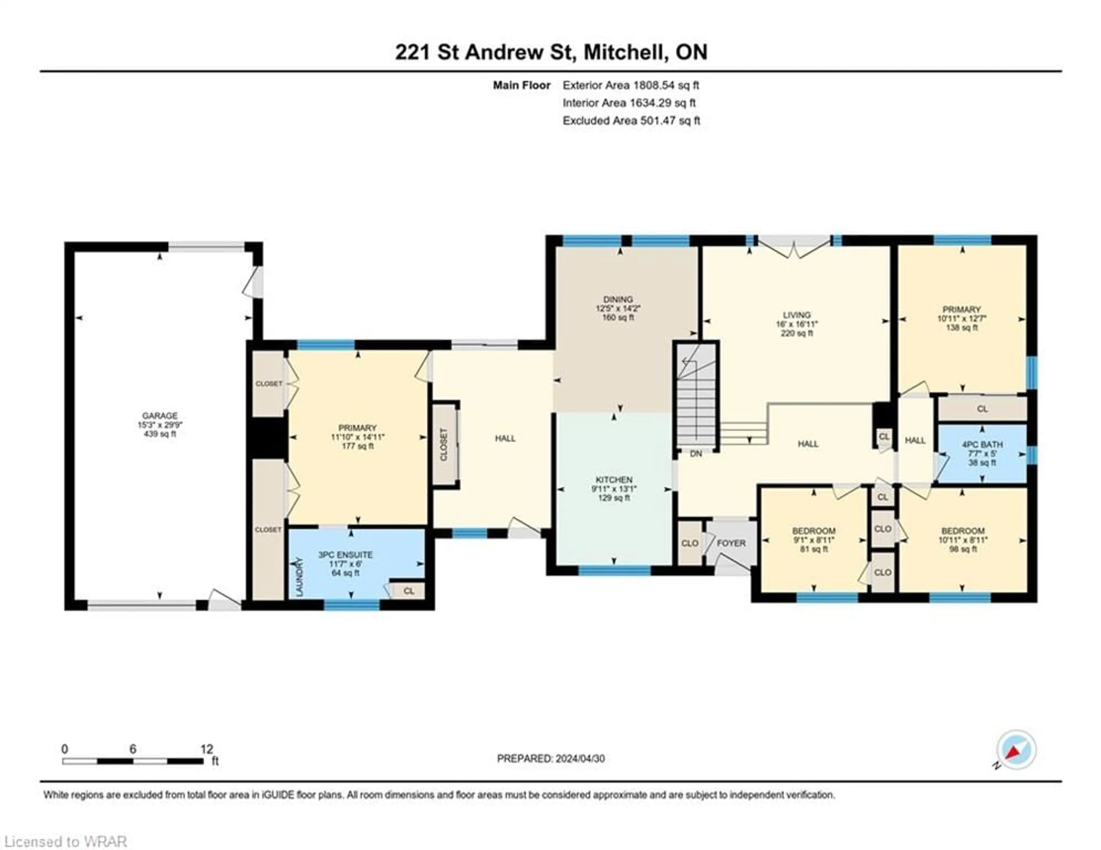 Floor plan for 221 St Andrews St, Mitchell Ontario N0K 1N0