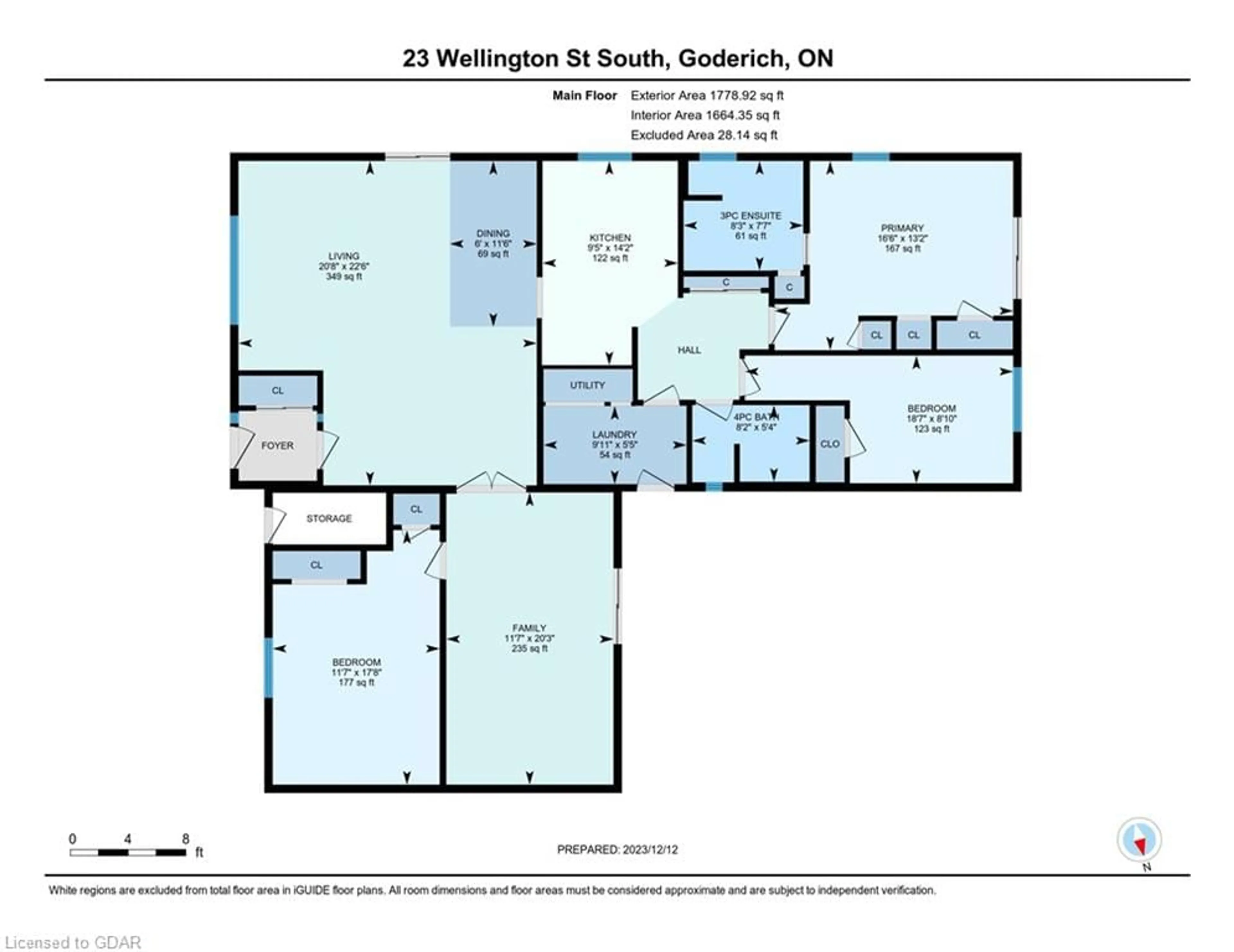 Floor plan for 23 Wellington St, Port Albert Ontario N7A 3X9