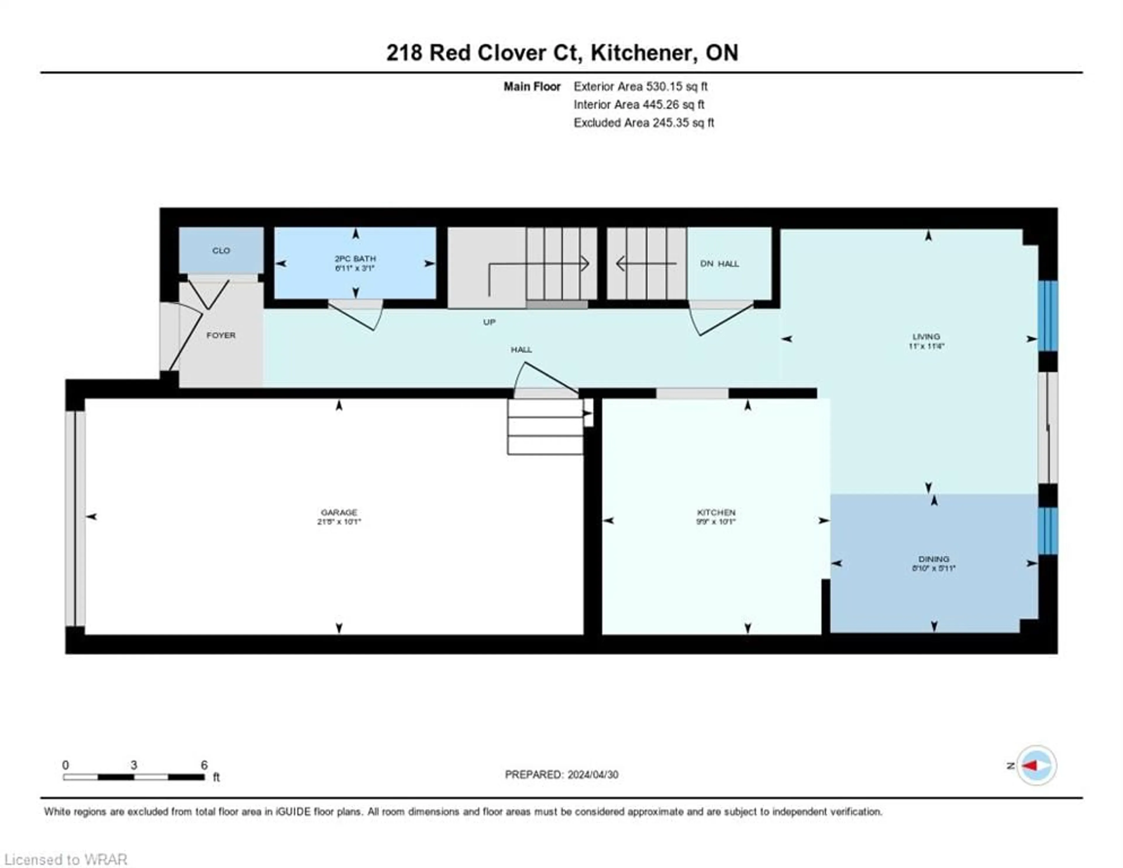 Floor plan for 218 Red Clover Crt, Kitchener Ontario N2E 4J5