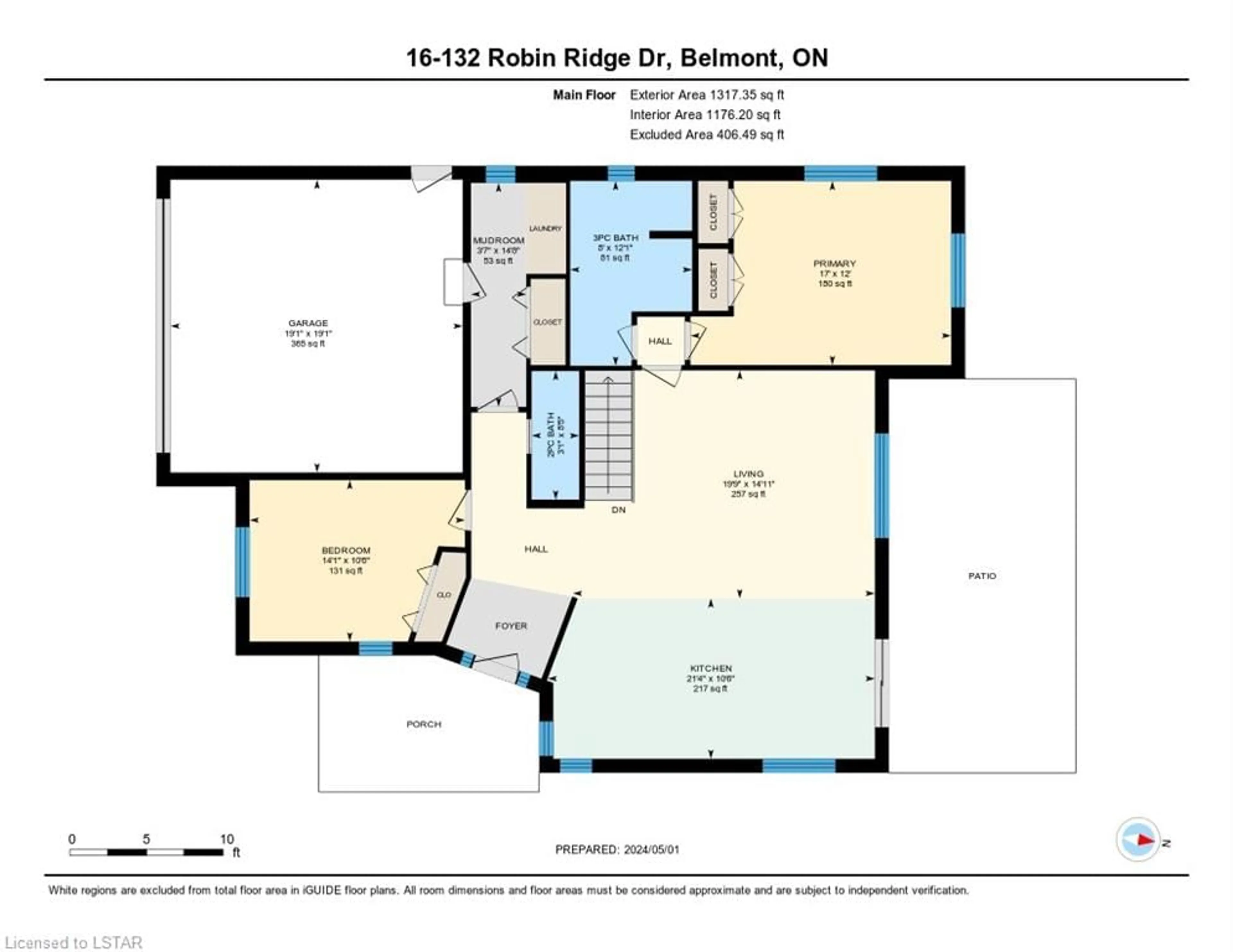 Floor plan for 132 Robin Ridge Dr #16, Belmont Ontario N0L 1B0