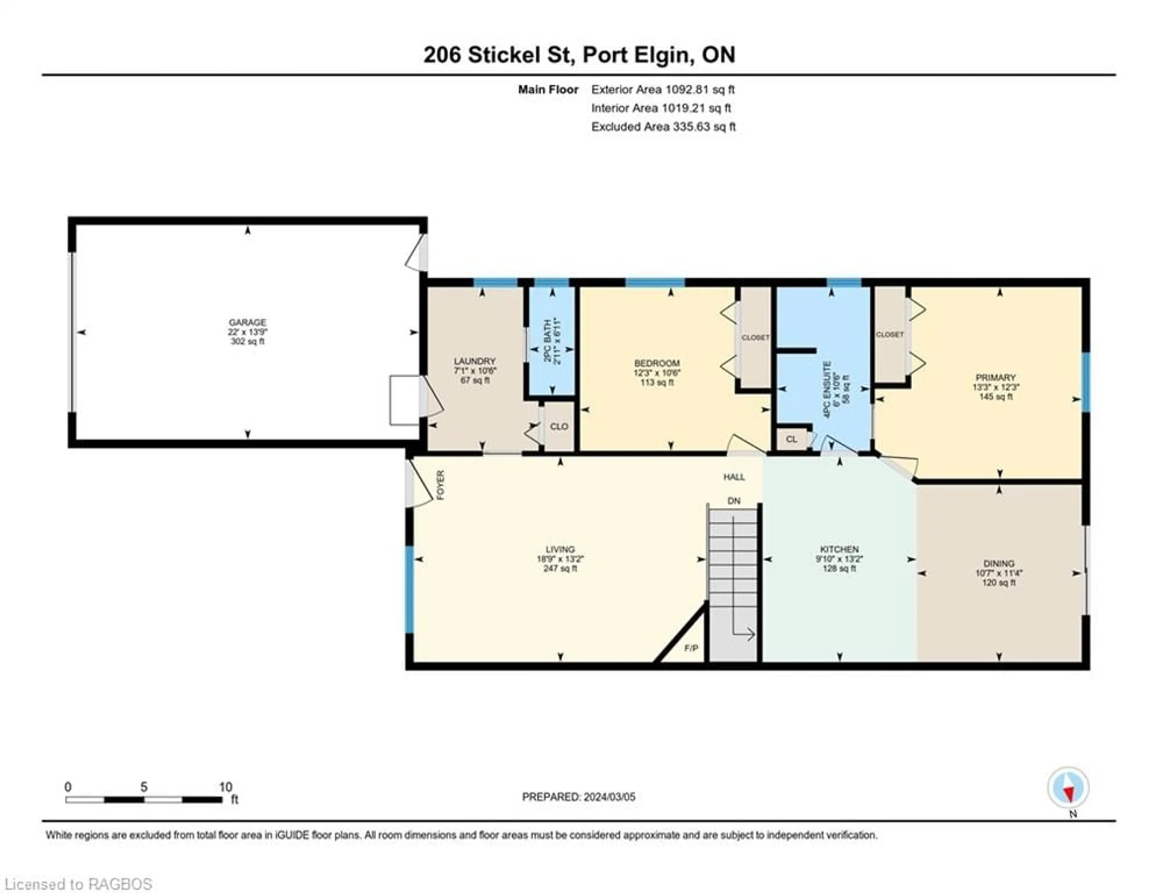 Floor plan for 206 Stickel St, Port Elgin Ontario N0H 2C1
