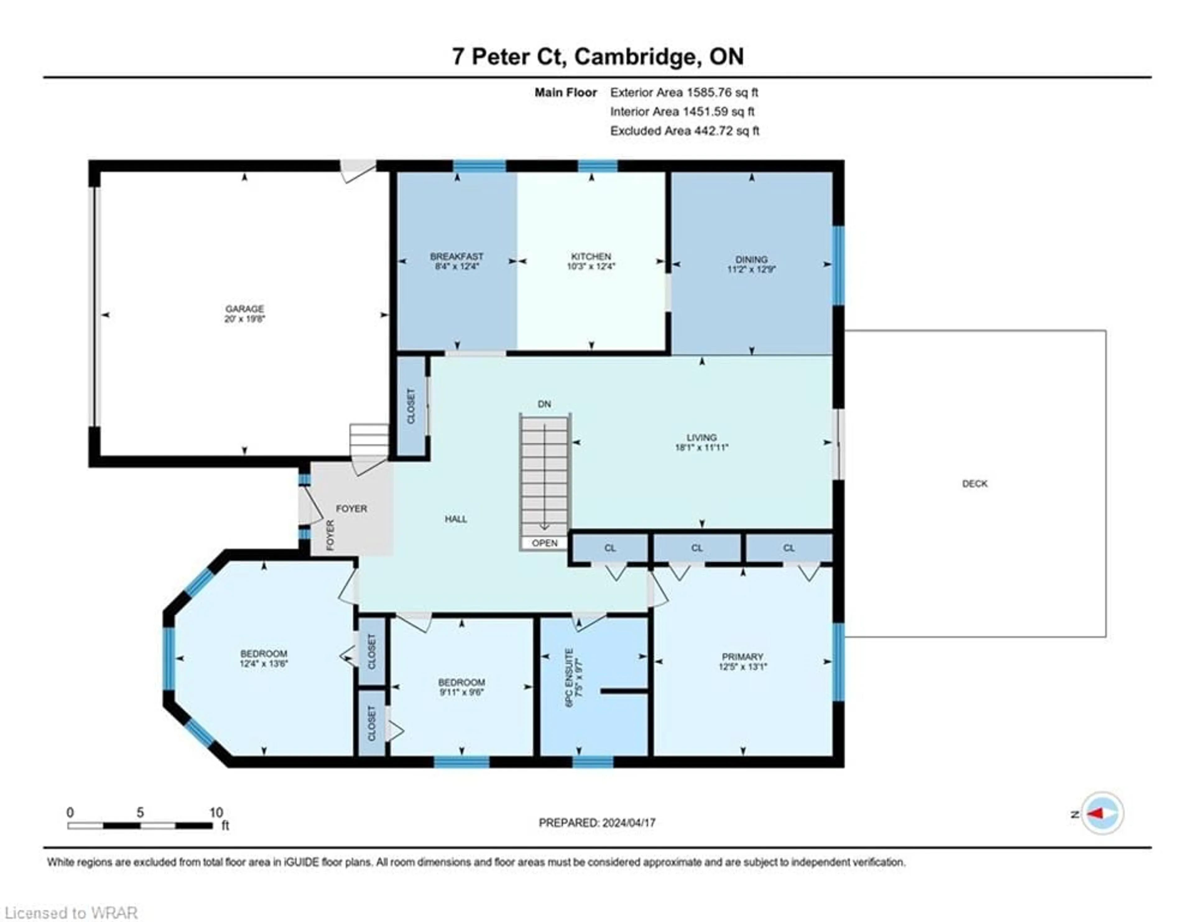 Floor plan for 7 Peter Crt, Cambridge Ontario N1P 1C3