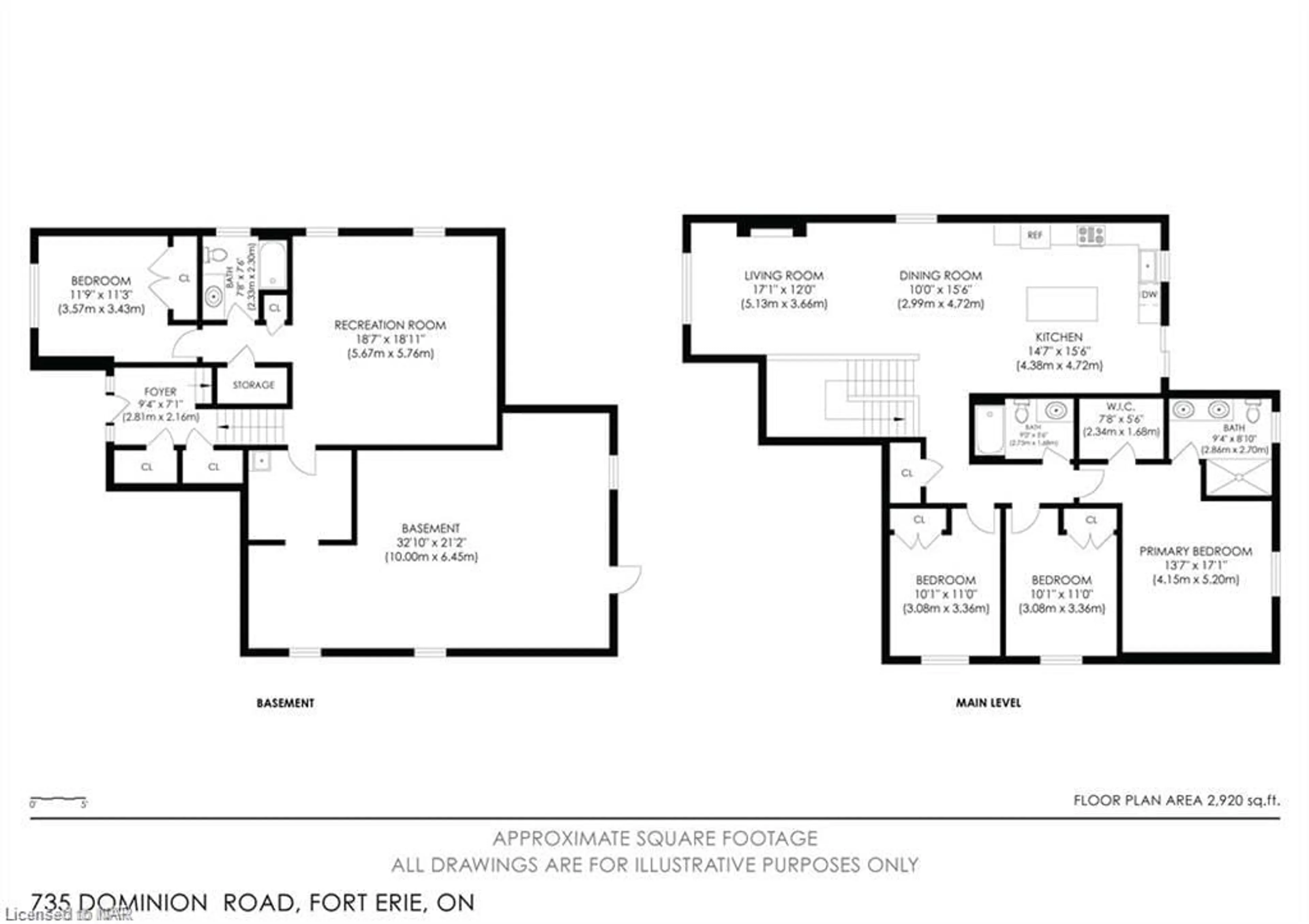 Floor plan for 735 Dominion Rd, Fort Erie Ontario L2A 1G9