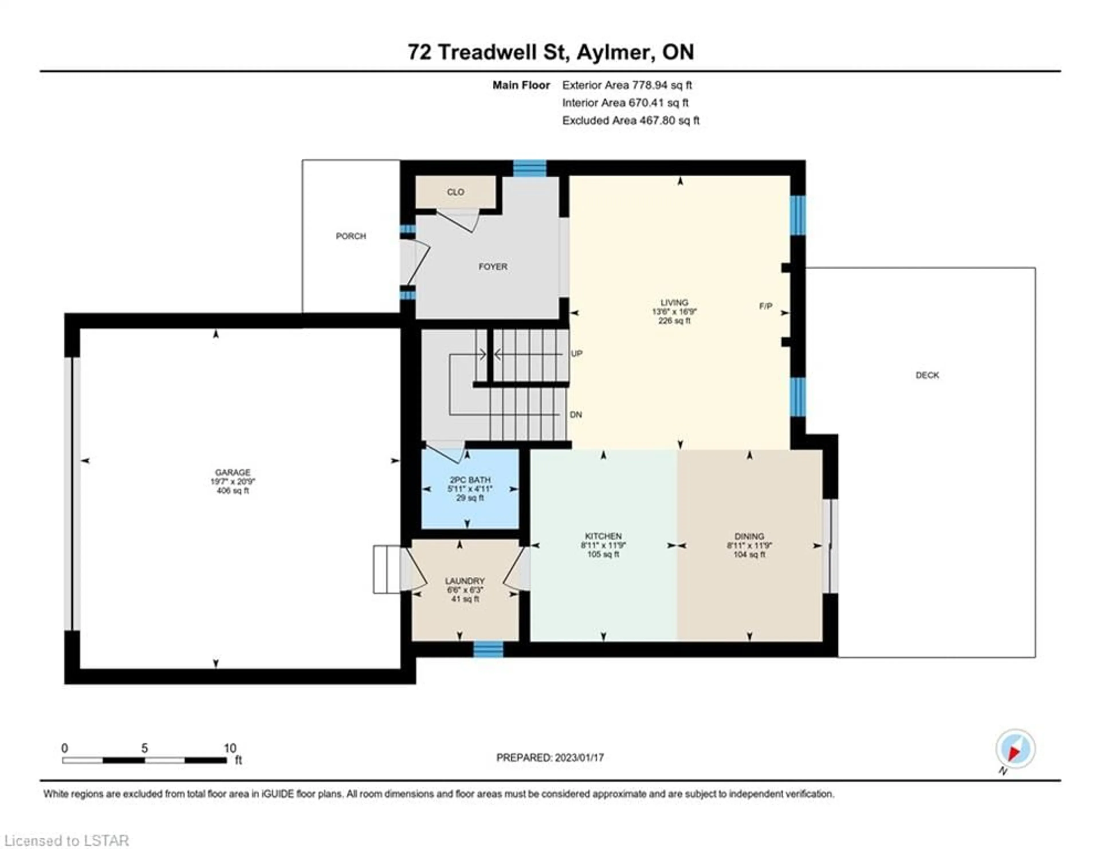 Floor plan for 72 Treadwell St, Aylmer Ontario N5H 3J5
