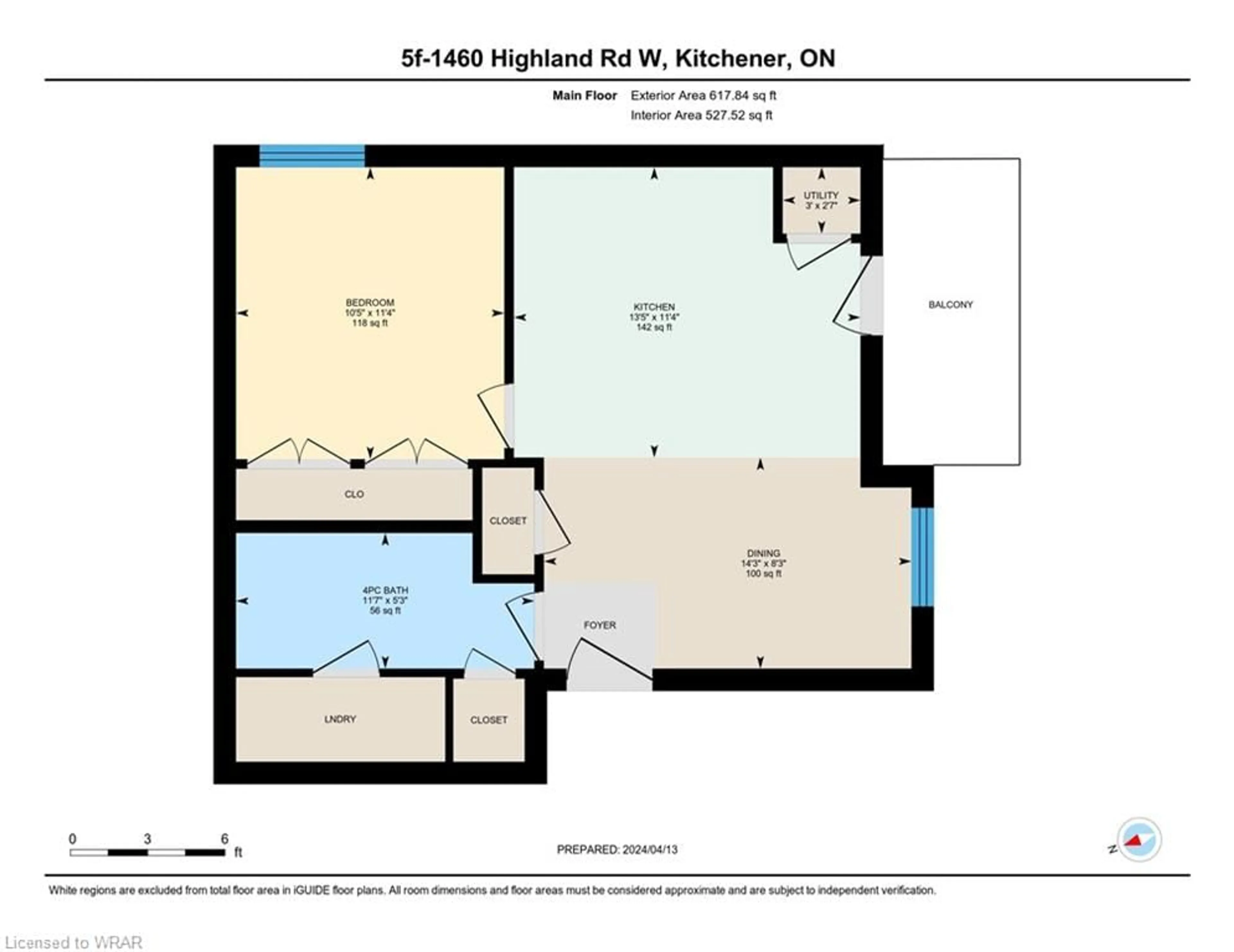 Floor plan for 1460 Highland Rd #5F, Kitchener Ontario N2N 0B7