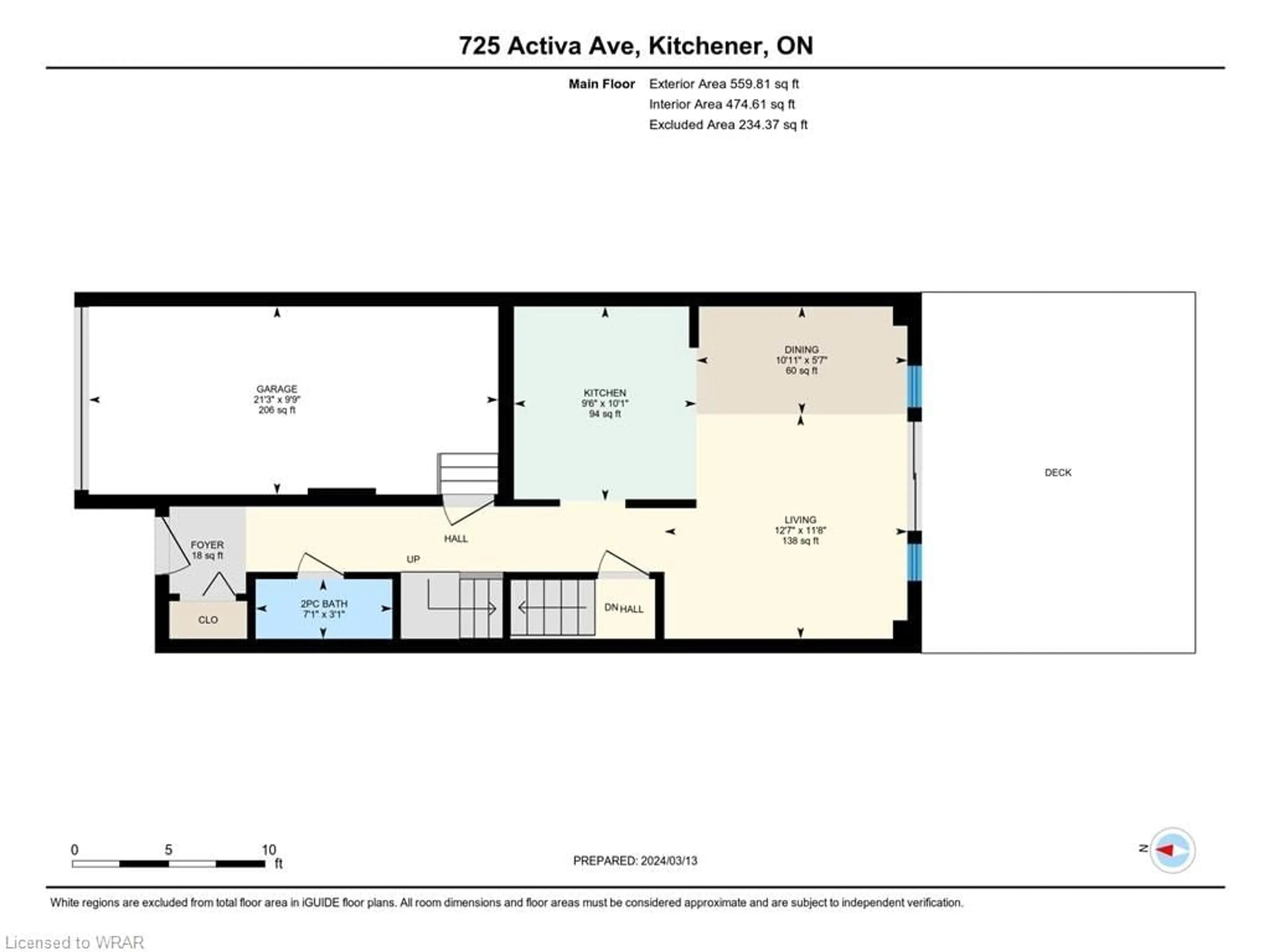 Floor plan for 725 Activa Ave, Kitchener Ontario N2E 4C5
