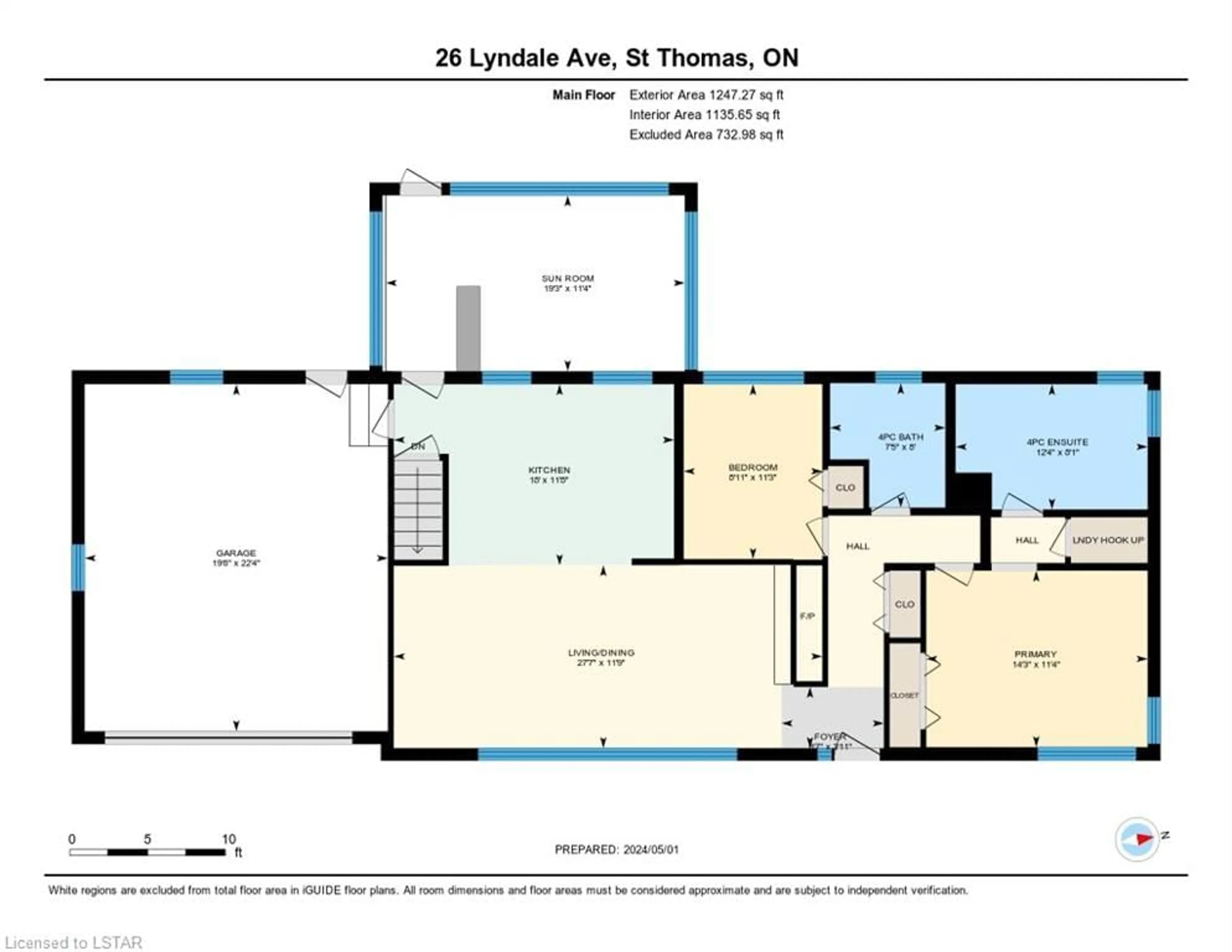 Floor plan for 26 Lyndale Ave, St. Thomas Ontario N5R 1C4