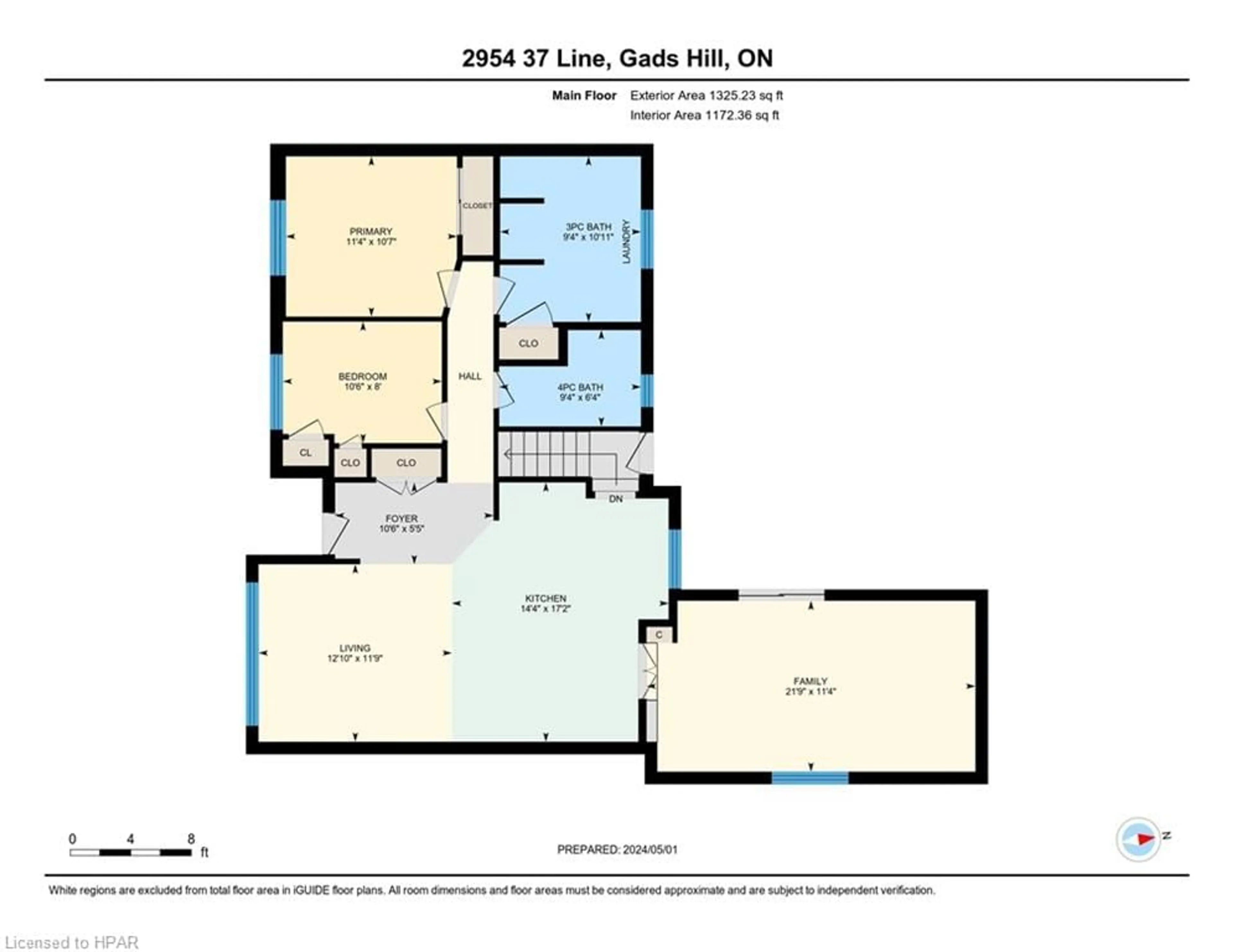 Floor plan for 2954 Perth Line 37, R. R. #1 Stratford, Perth East Ontario N5A 6S2