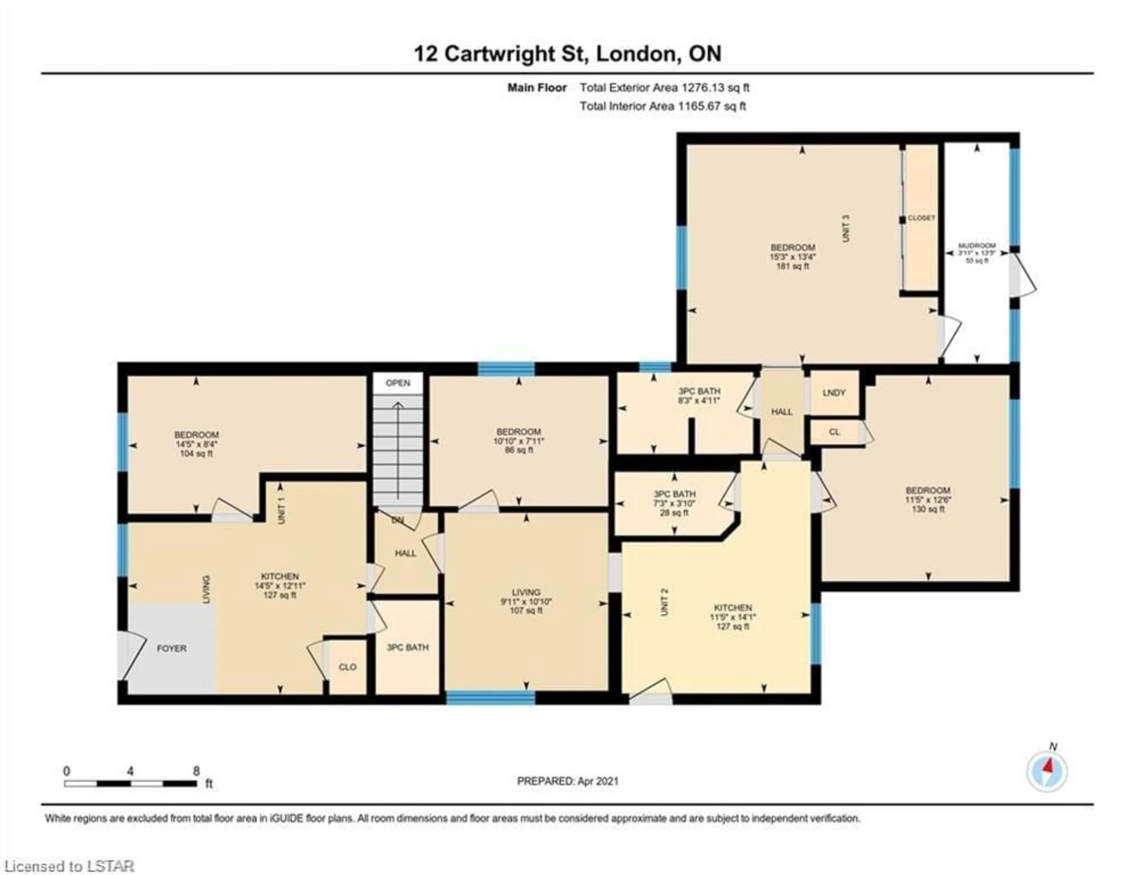 Floor plan for 12 Cartwright St, London Ontario N6B 2W4