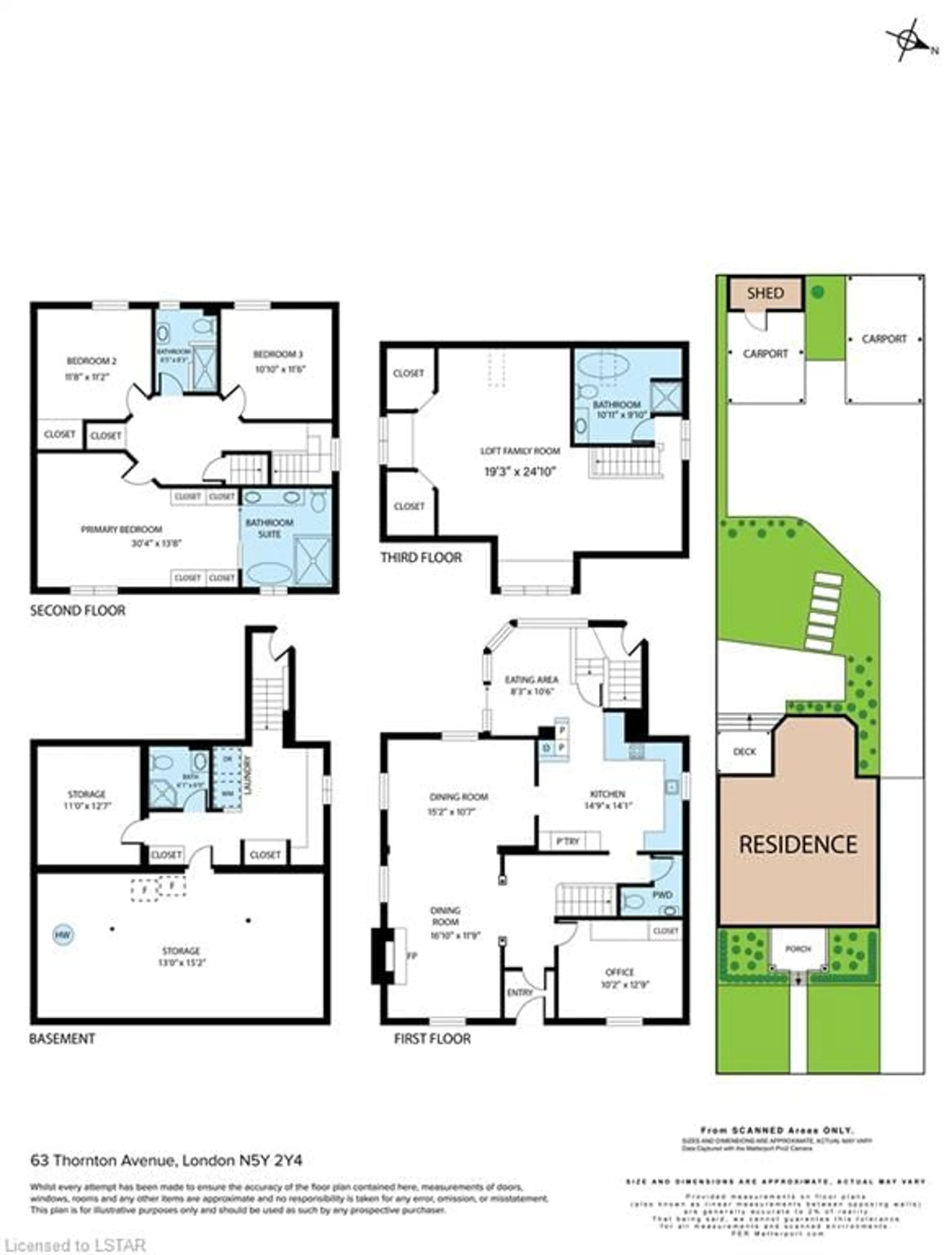 Floor plan for 63 Thornton Ave, London Ontario N5Y 2Y4