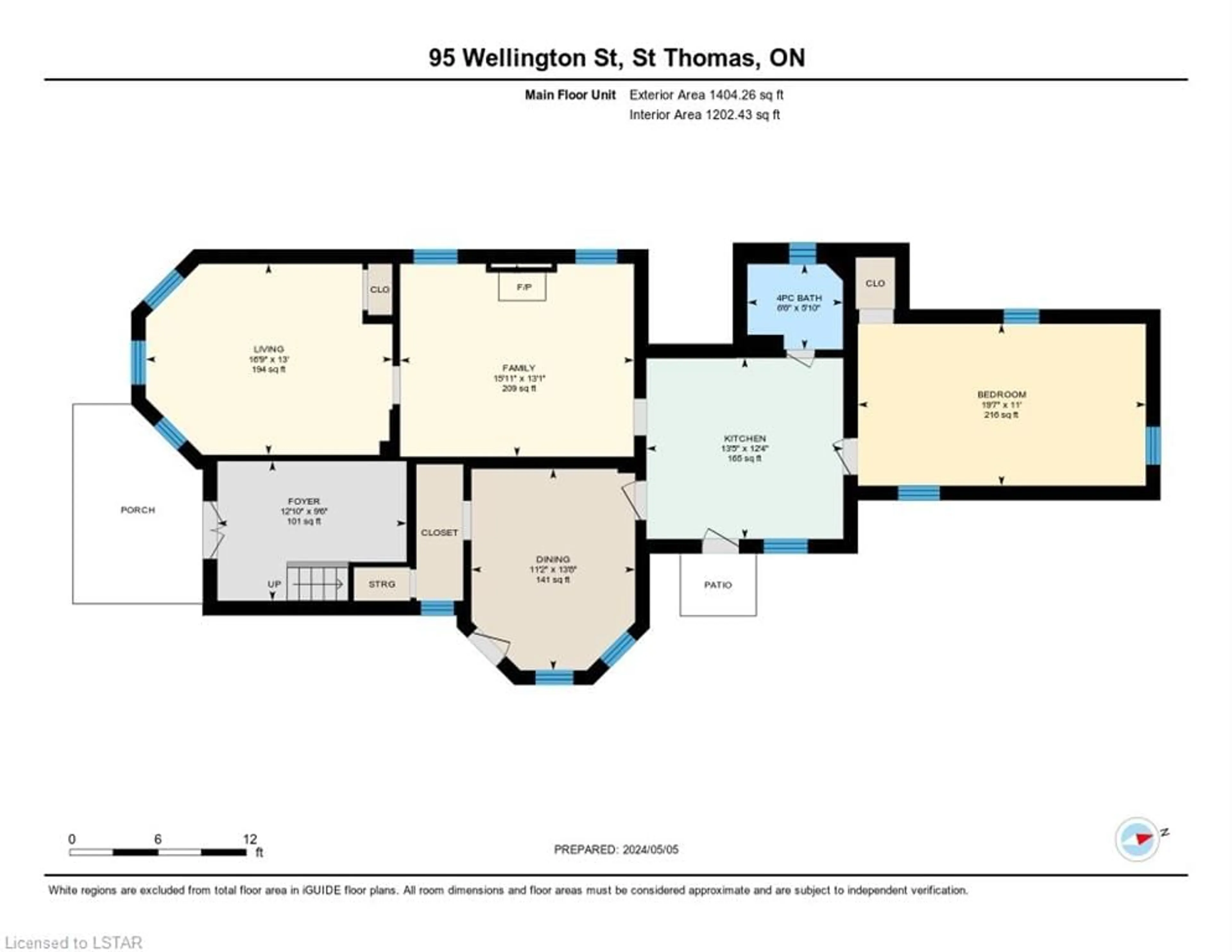 Floor plan for 95 Wellington St, St. Thomas Ontario N5R 2R3