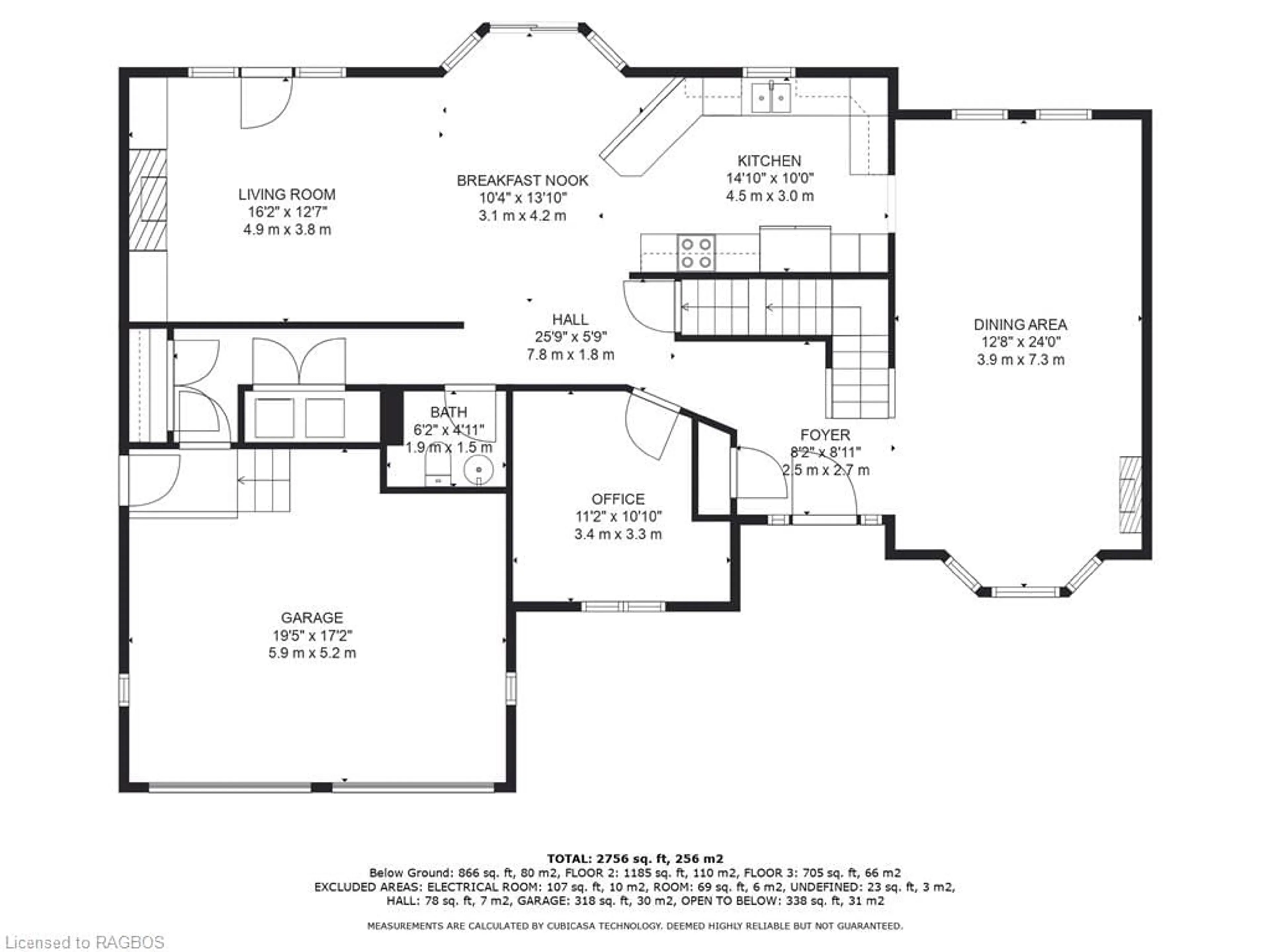 Floor plan for 275 4th Street Cres, Hanover Ontario N4N 3S9