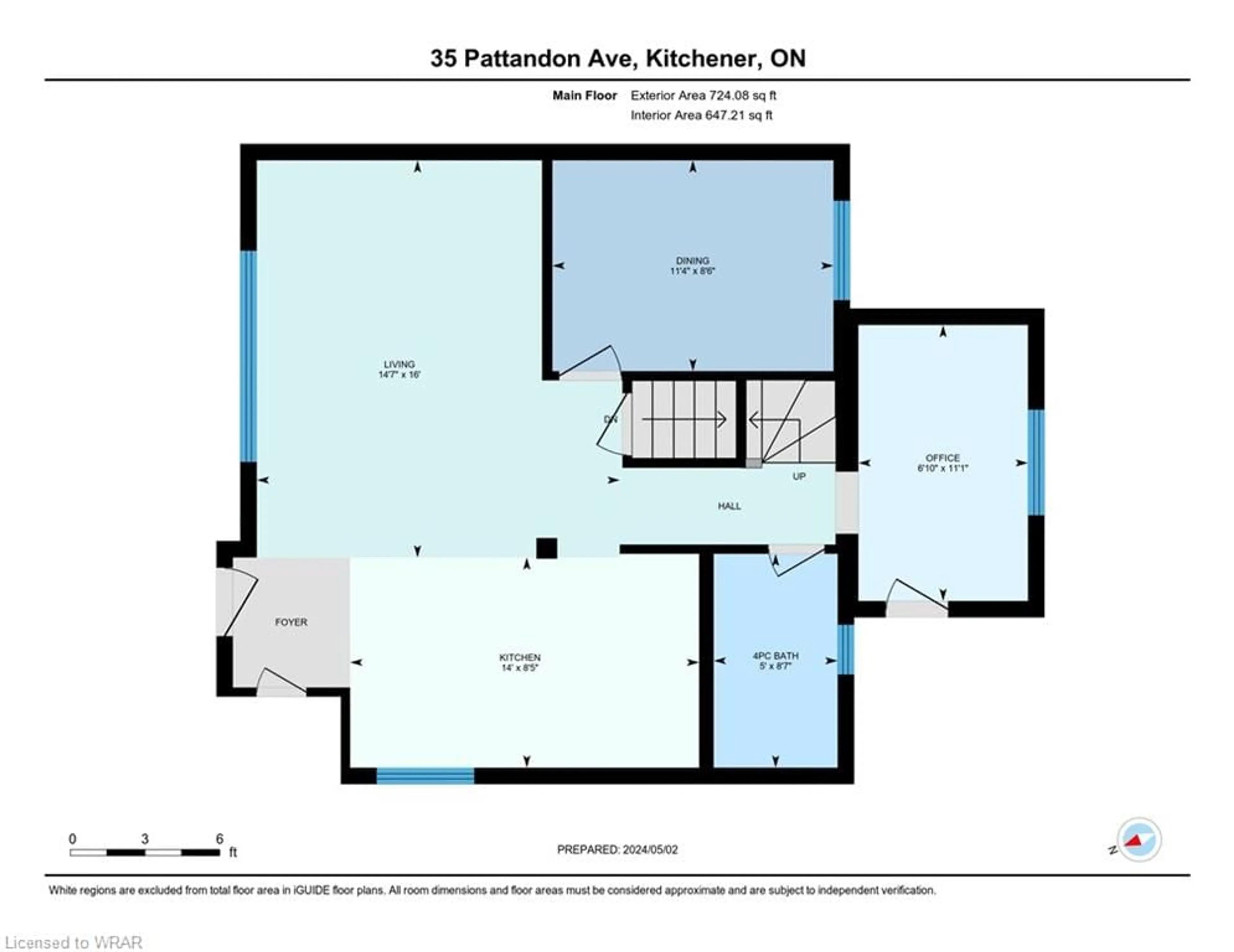 Floor plan for 35 Pattandon Ave, Kitchener Ontario N2M 3S6