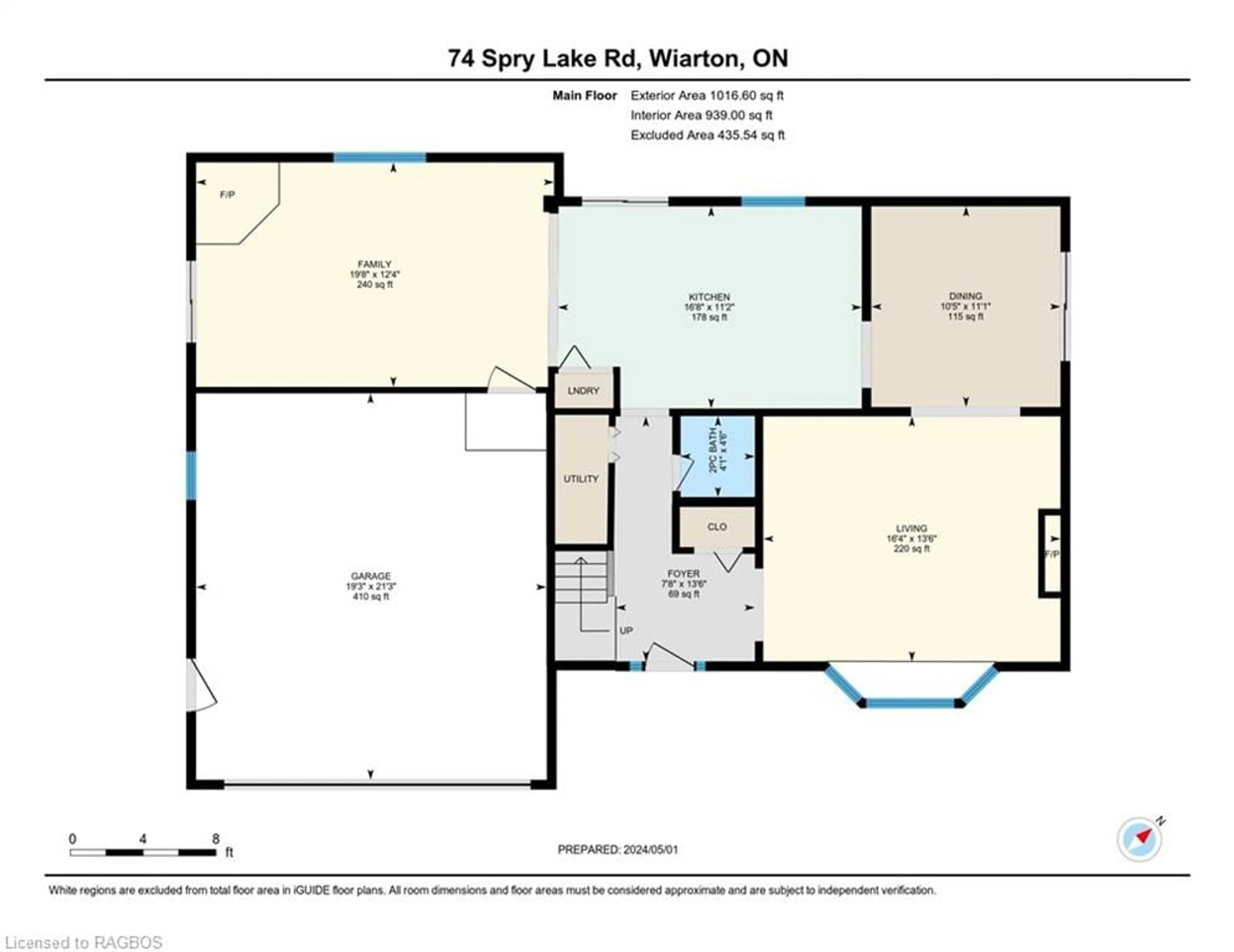 Floor plan for 74 Spry Lake Rd, Oliphant Ontario N0H 2T0