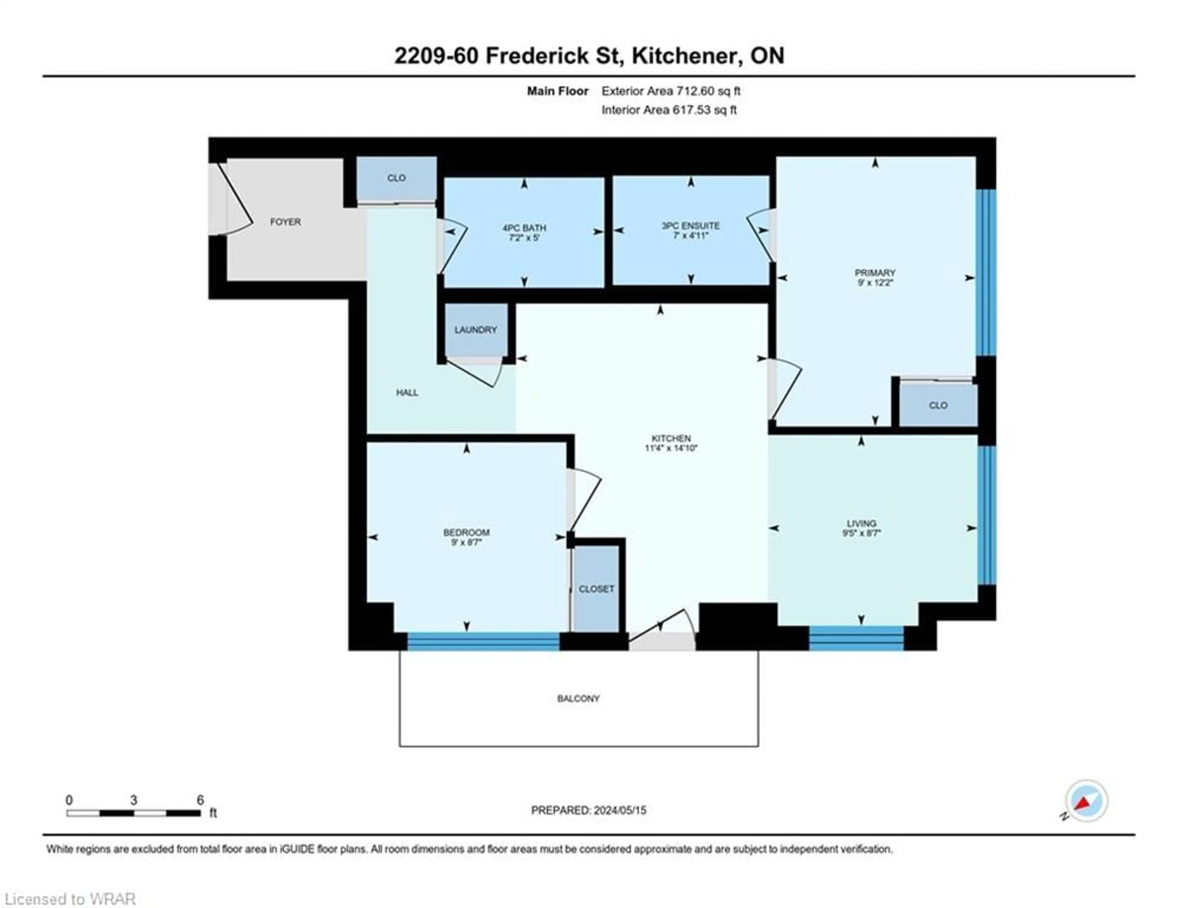 Floor plan for 60 Frederick St #2209, Kitchener Ontario N2H 0C7