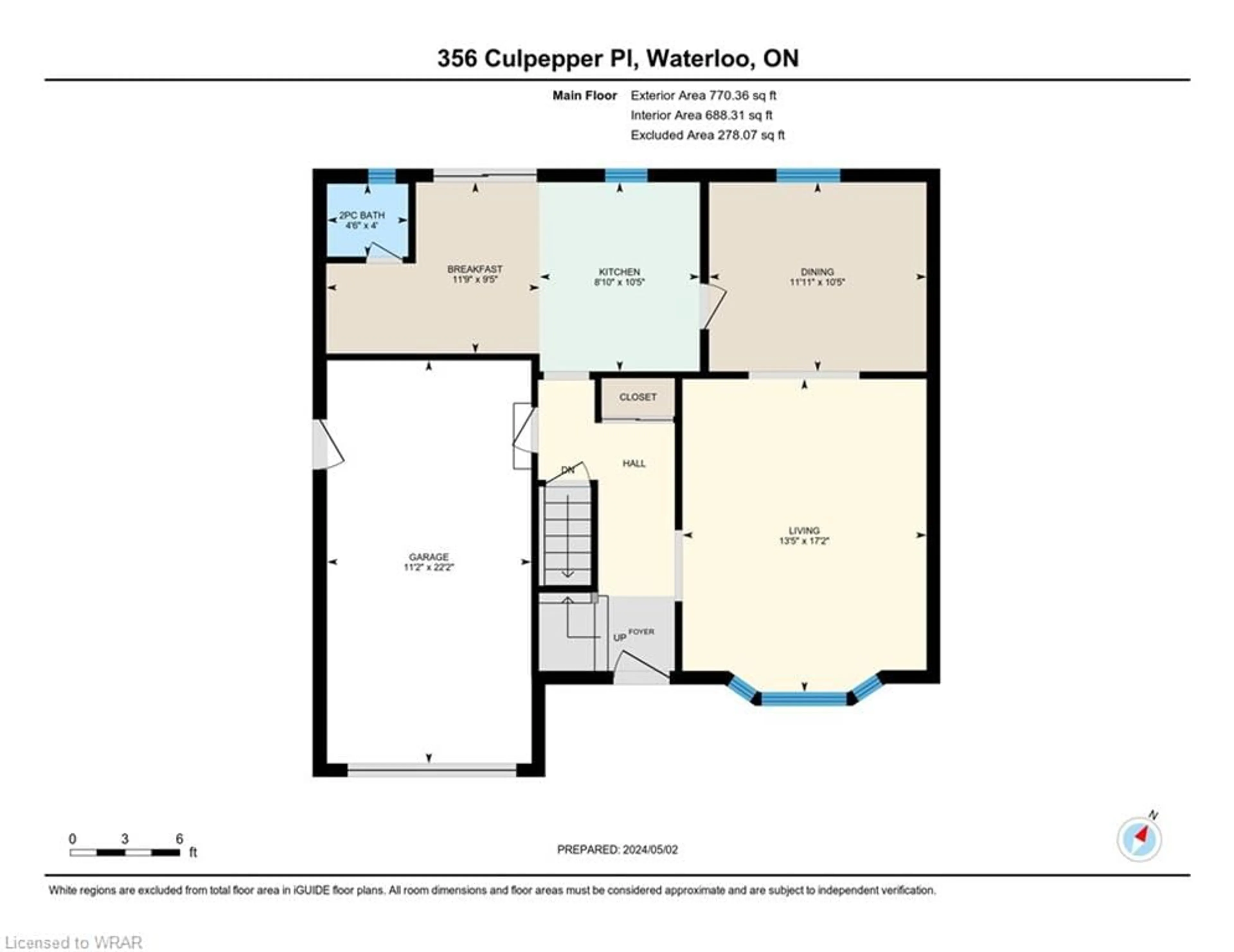 Floor plan for 356 Culpepper Pl, Waterloo Ontario N2L 5L3