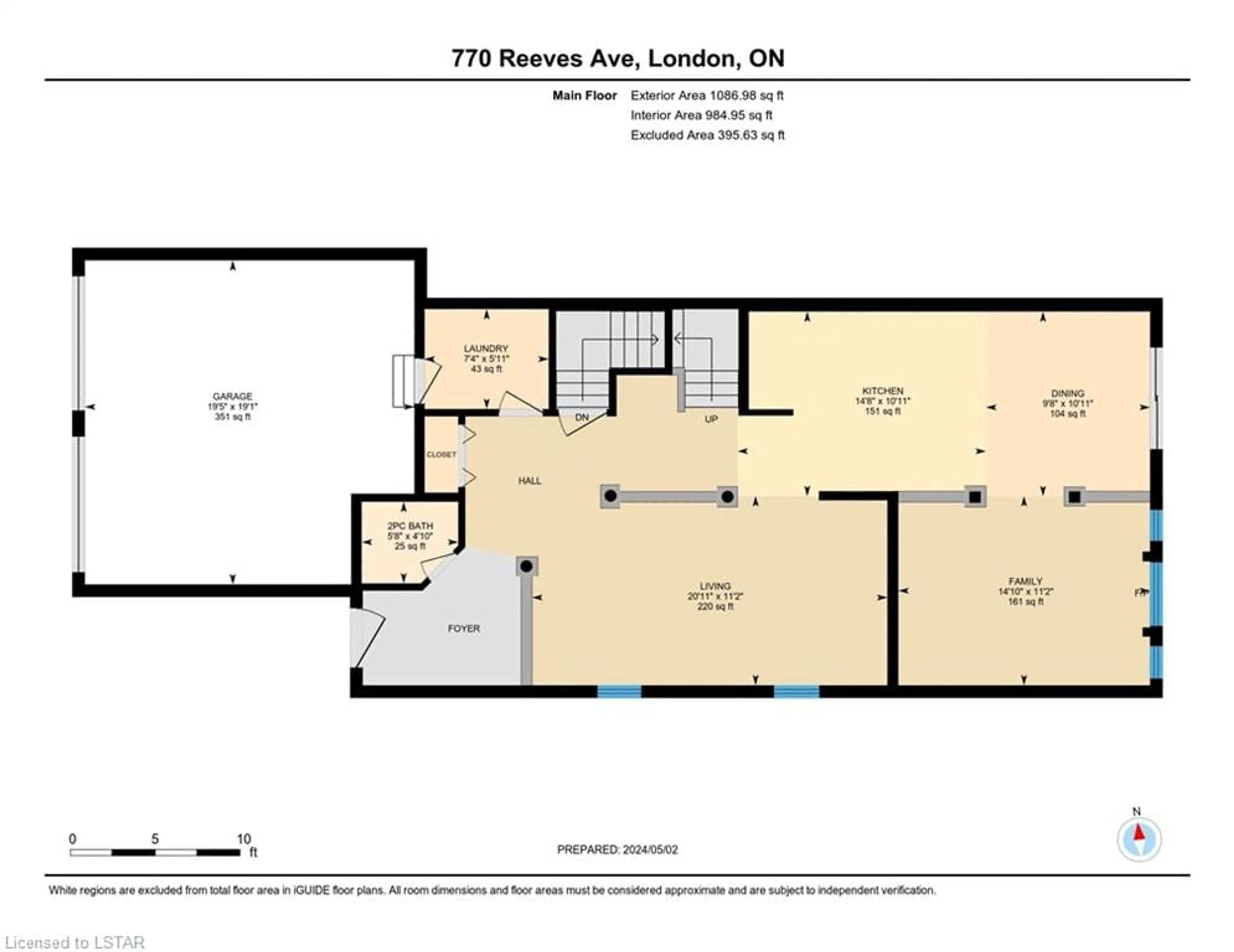 Floor plan for 770 Reeves Ave, London Ontario N6G 5K3