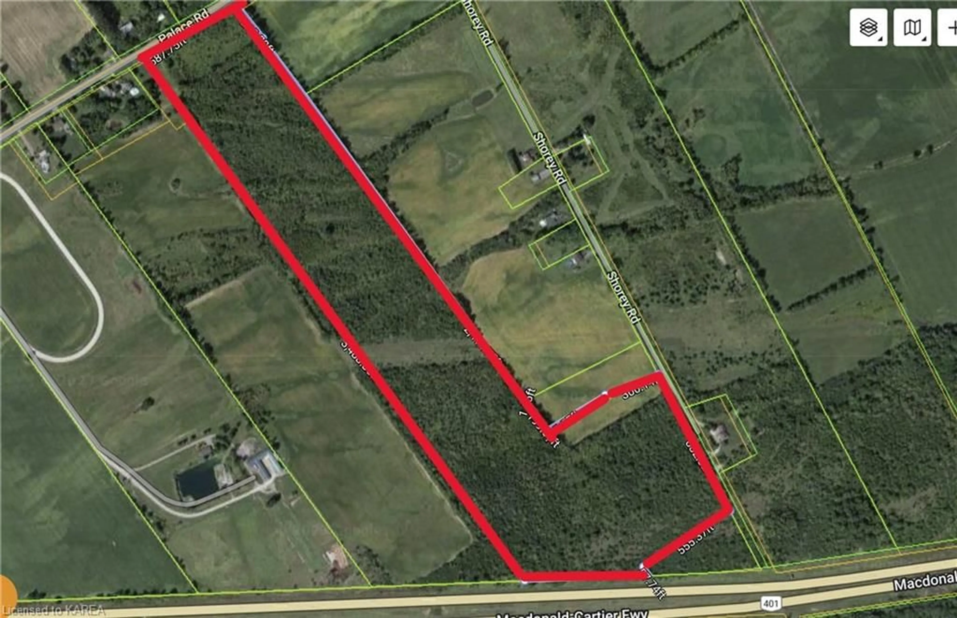 Picture of a map for PT LT 29-30 Palace Road (County Road 5) Rd, Greater Napanee Ontario K7R 3K9