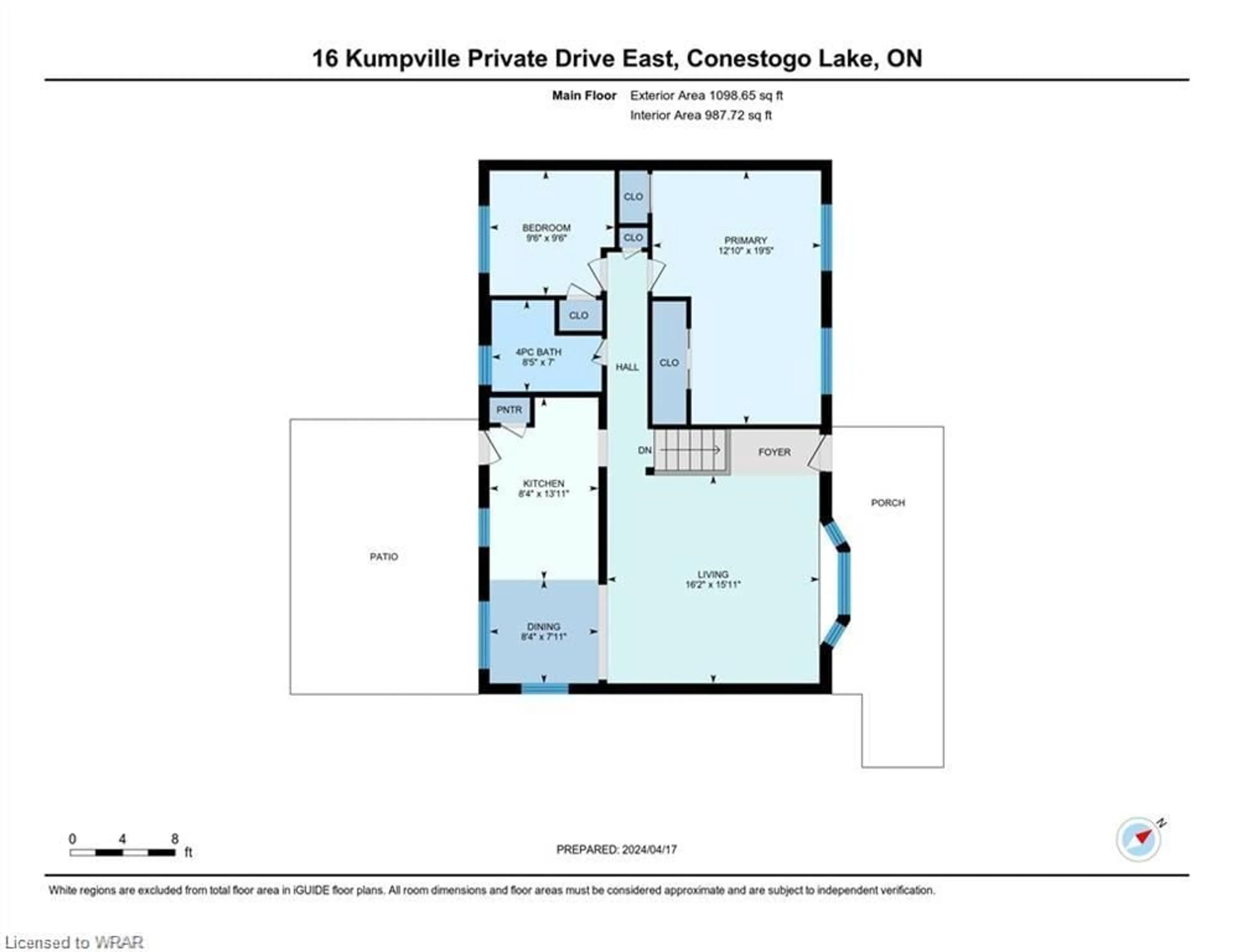 Floor plan for 16 Kumpville Dr. E., Rr3, Listowel, Conestogo Lake Ontario N4W 3G8