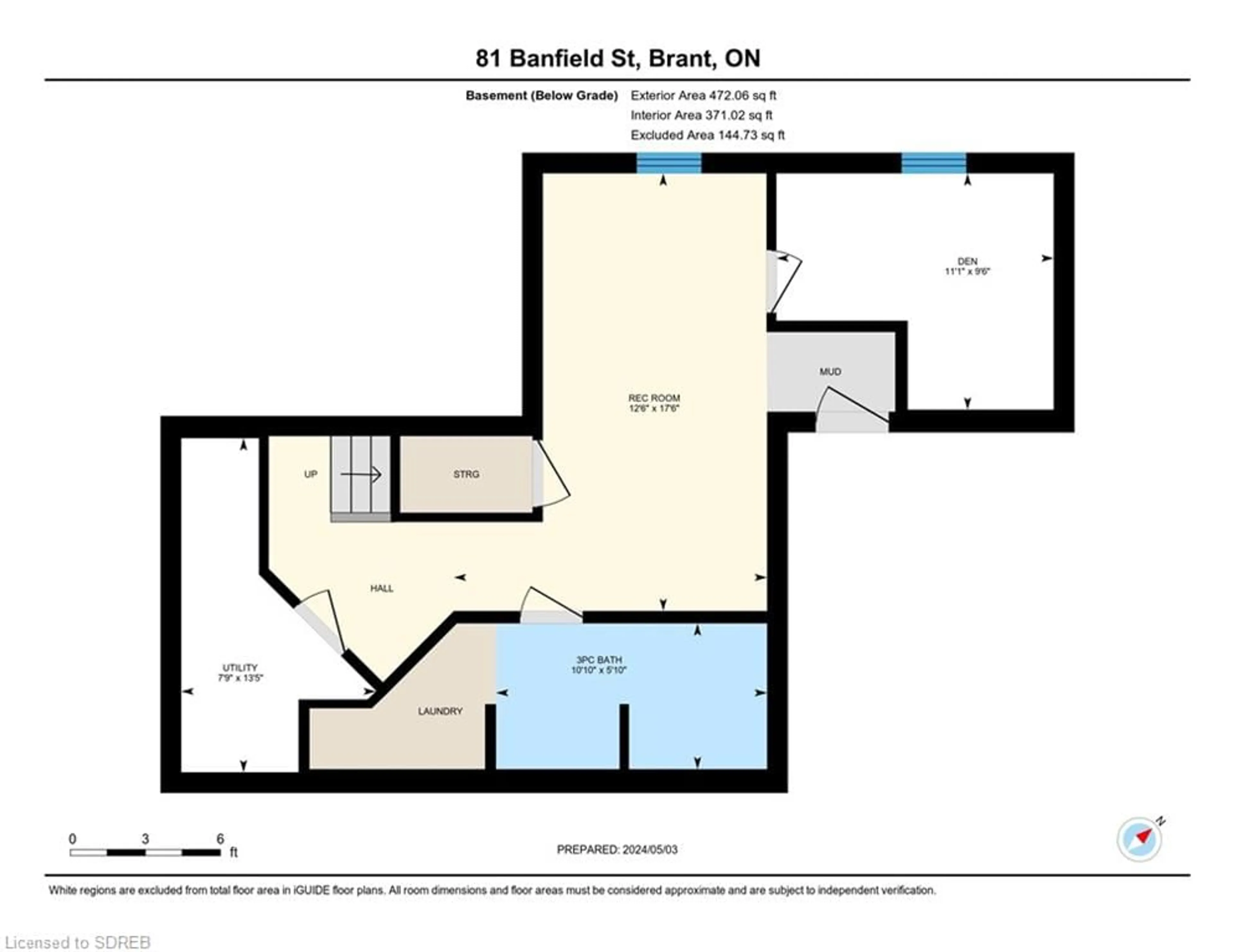 Floor plan for 81 Banfield St, Paris Ontario N3L 1Z2