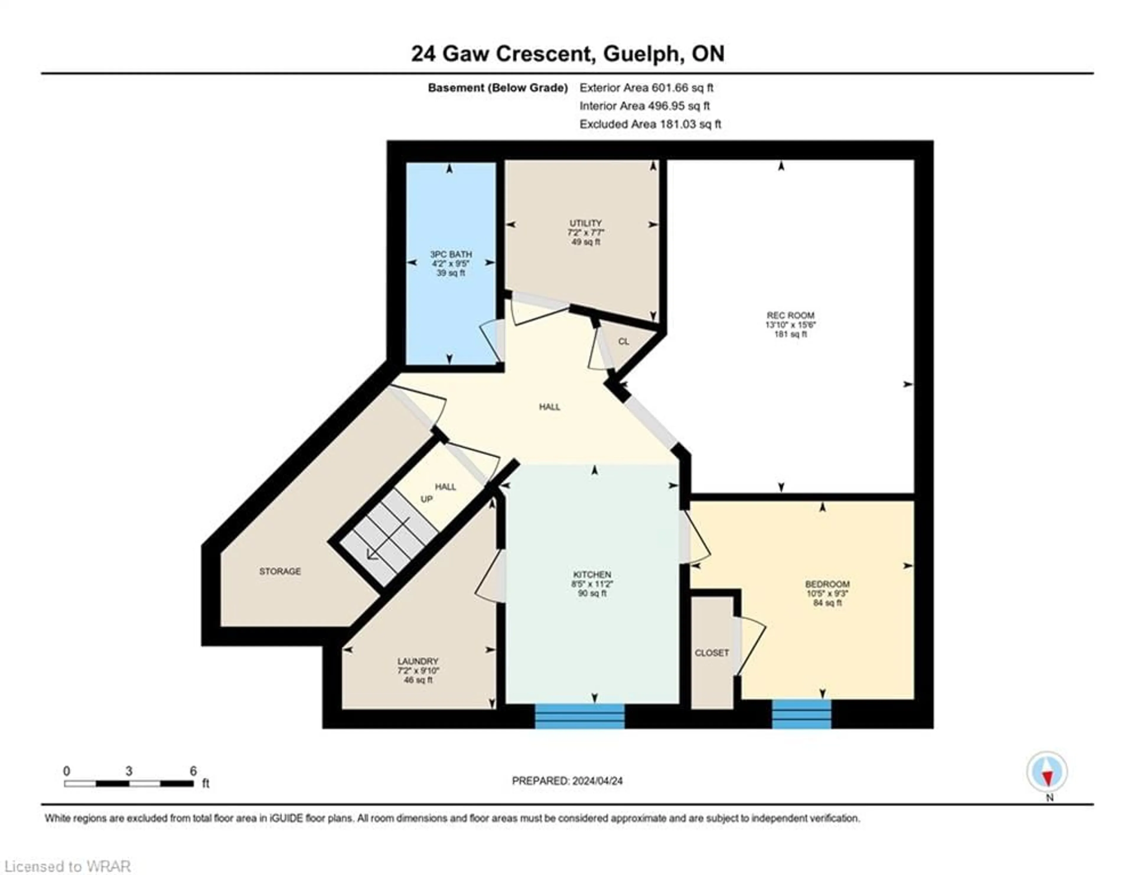 Floor plan for 24 Gaw Cres, Guelph Ontario N1L 1H8